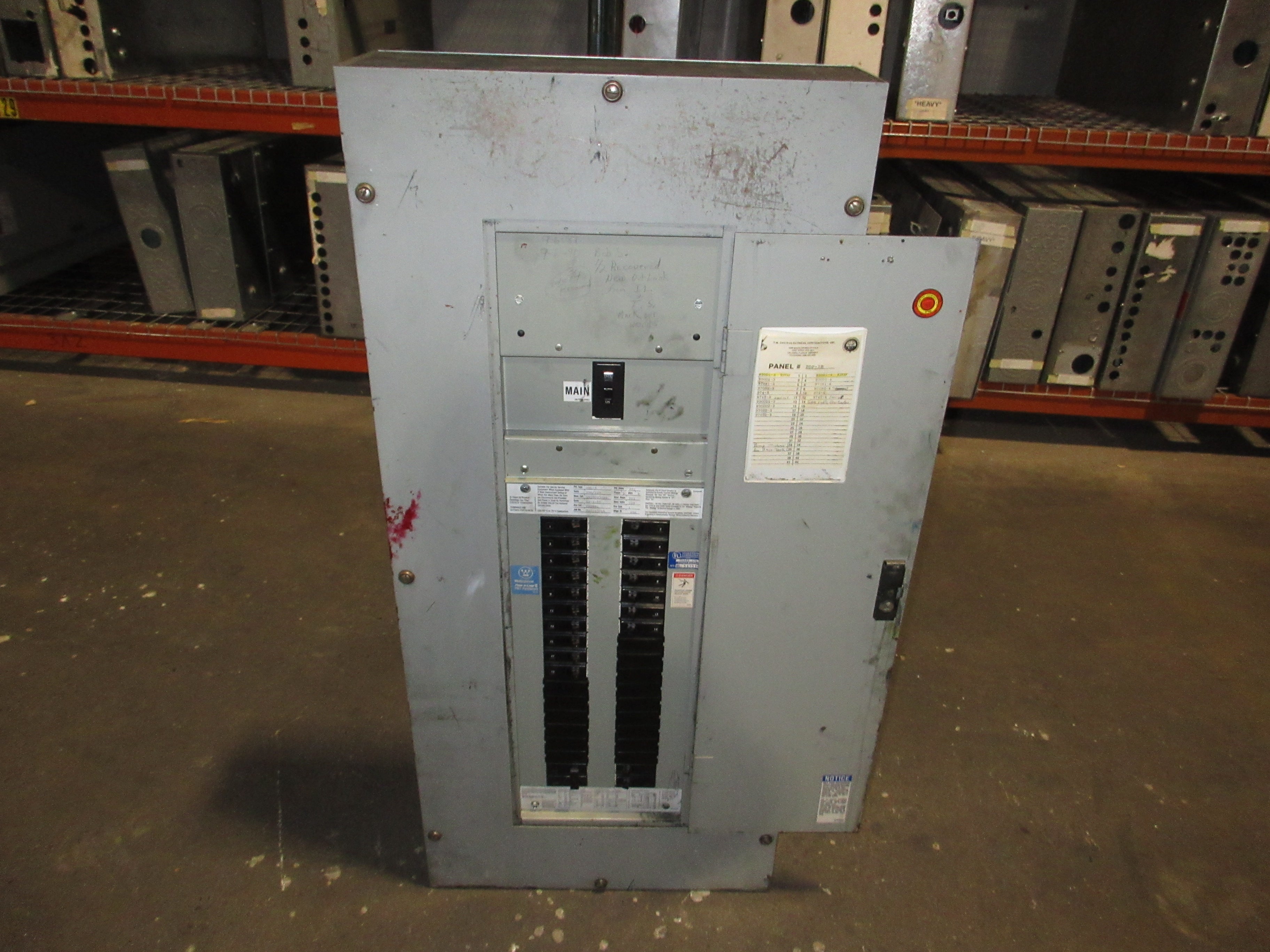 Westinghouse Main Breaker Circuit Breaker Panel 5158C03G20 208/120V 3Ph 4W Used