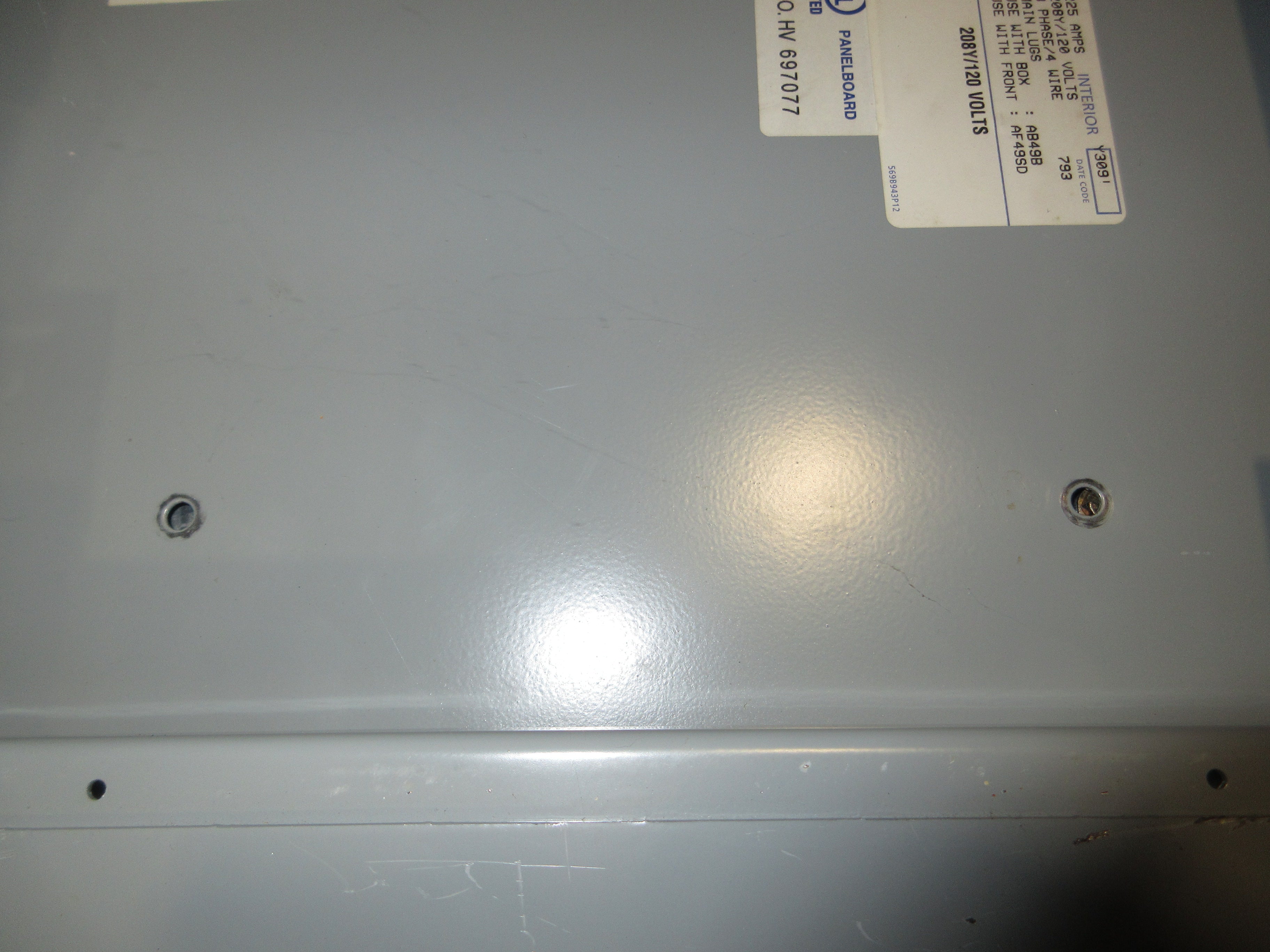 GE Main Lug Breaker Panel AQF3422MTX AXT1B7 225A Max 208Y/120V 3Ph 4W 42-Slot