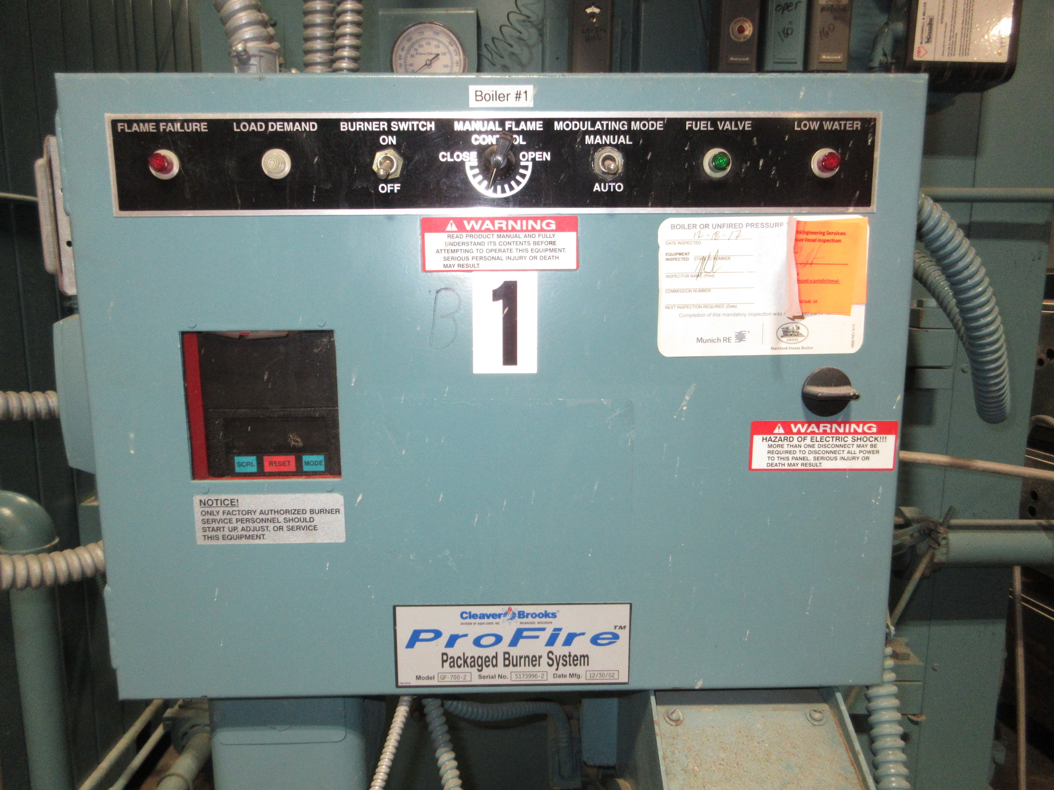 Cleaver Brooks Flexible Watertube Boiler FLX-700-400-160HW 4000MBH Max Hot Water
