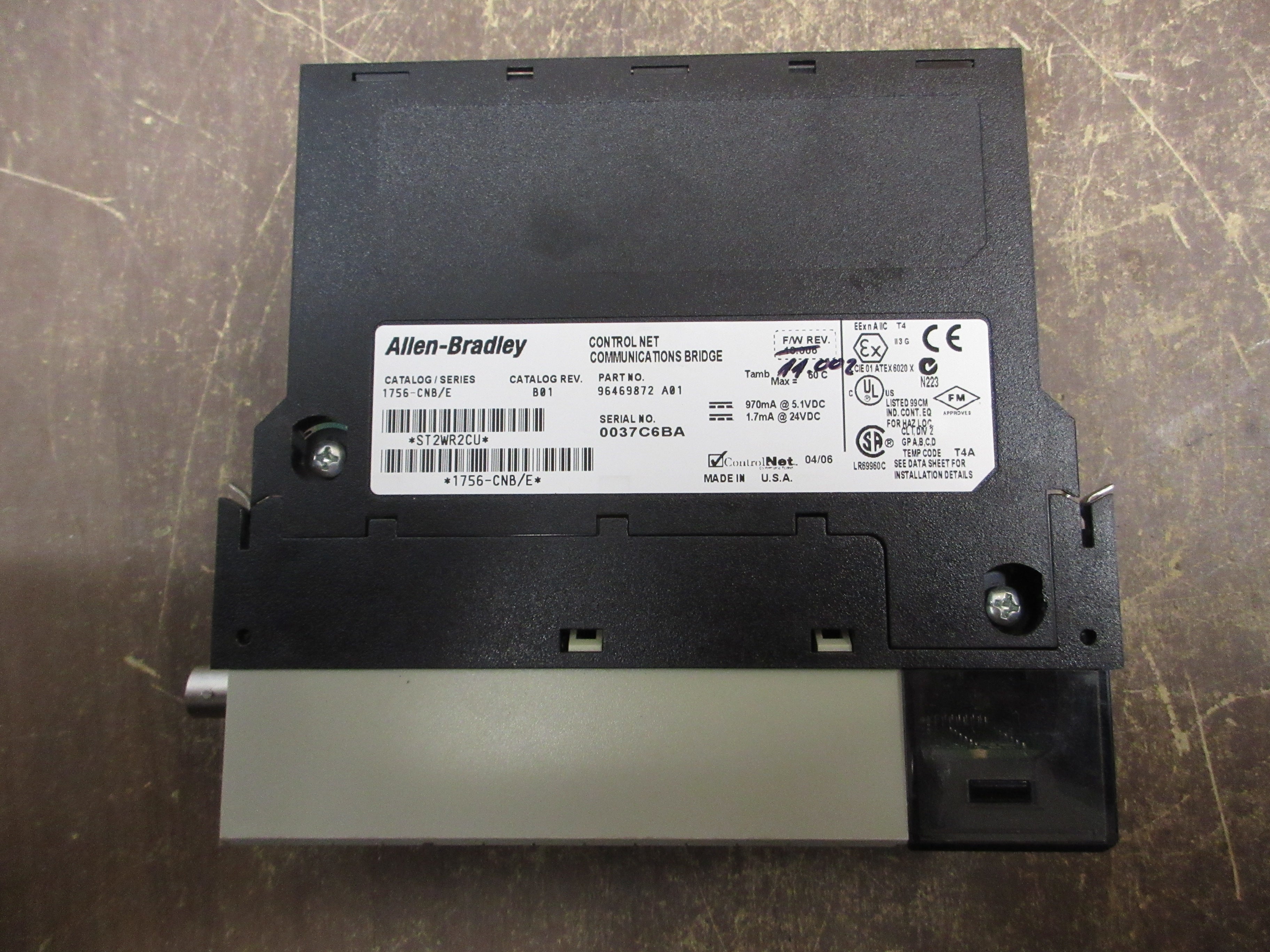 Allen-Bradley Control Net Comm. Bridge Module 1756-CNB Ser. E Rev. B01 Used