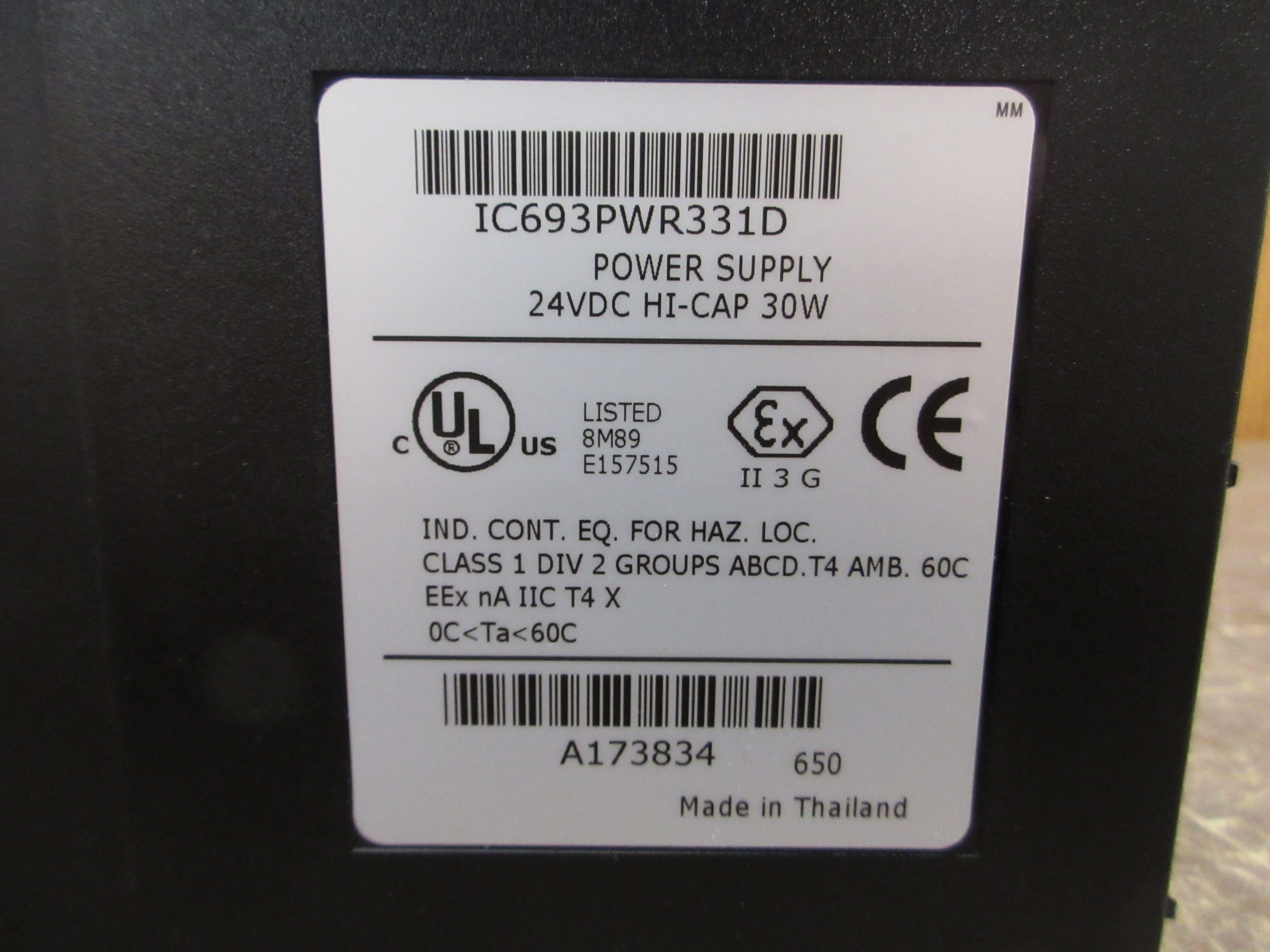 GE Fanuc Power Supply Module IC693PWR331D 24VDC 30W Used