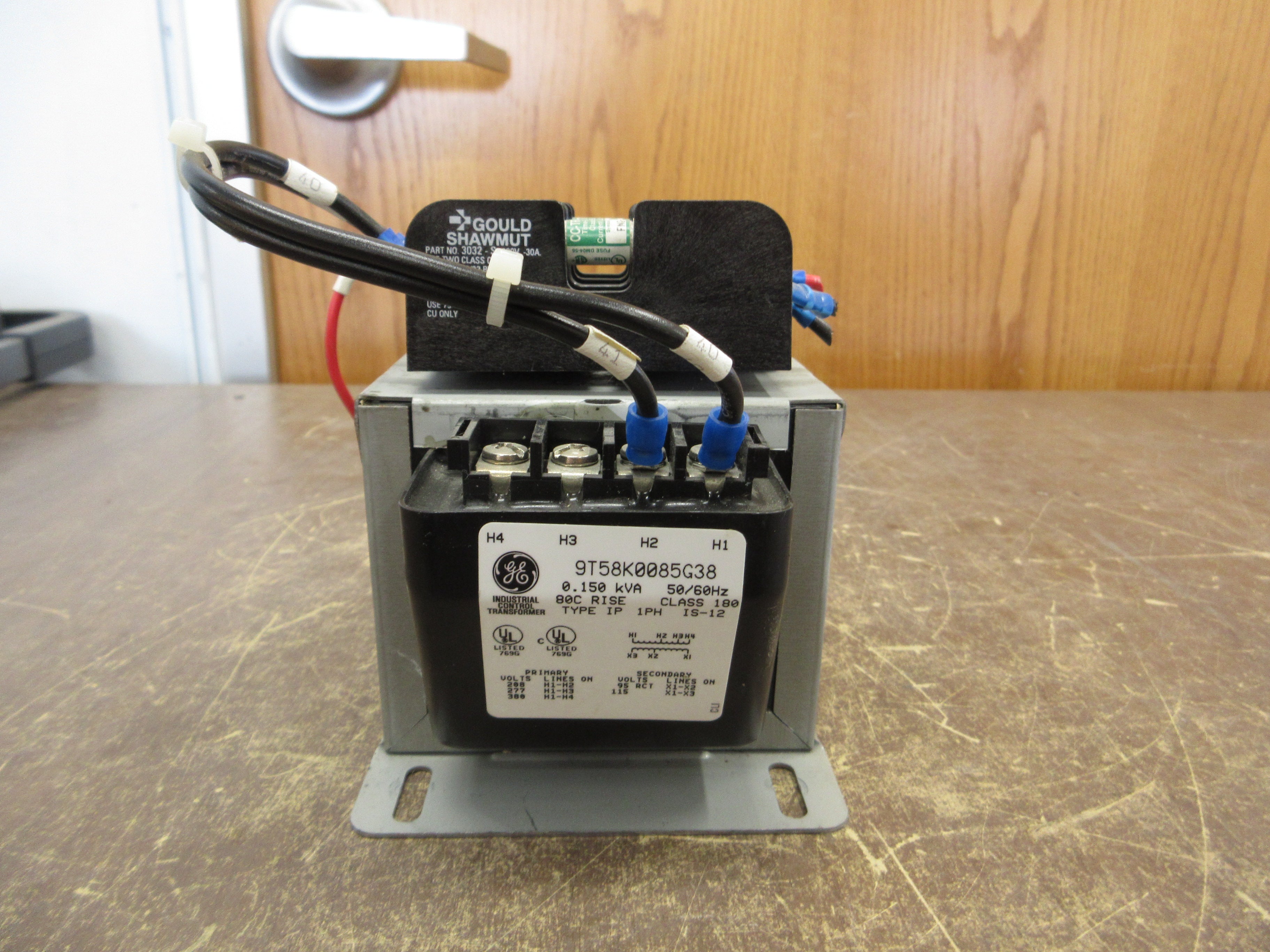 GE Control Transformer 9T58K0085G38 0.150kVA Pri: 208/277/380V Sec: 95/115V Used