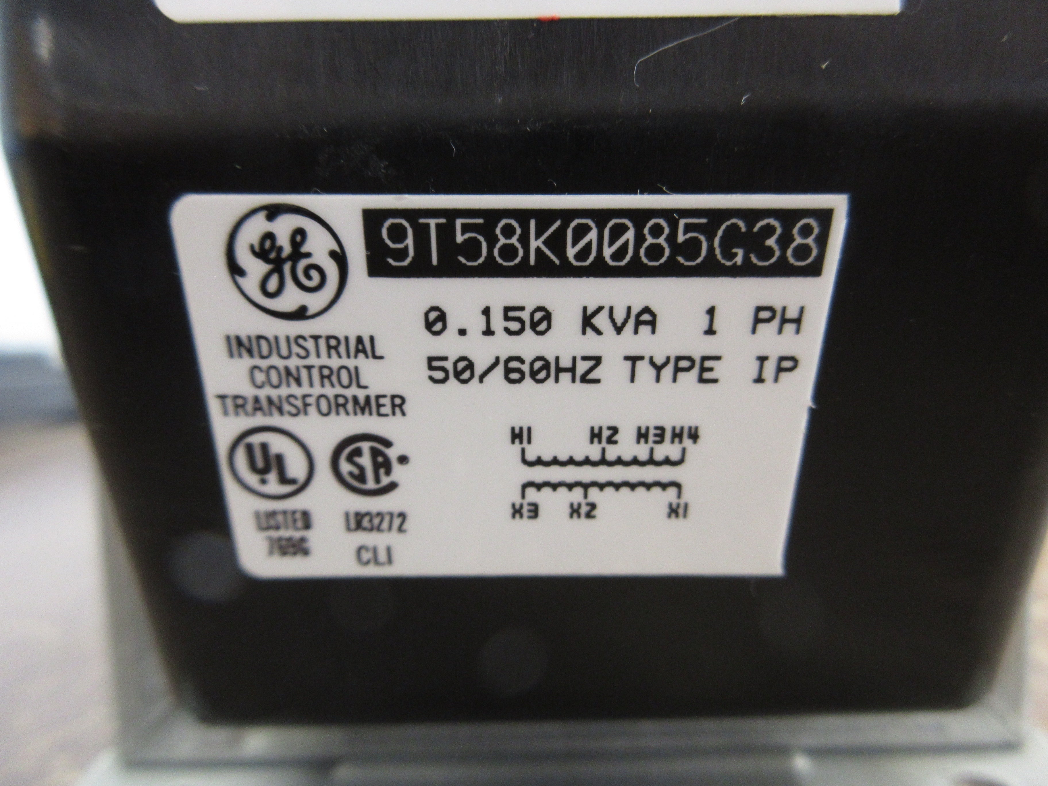 GE Control Transformer 9T58K0085G38 0.150kVA Pri: 208/277/380V Sec: 95/115V Used