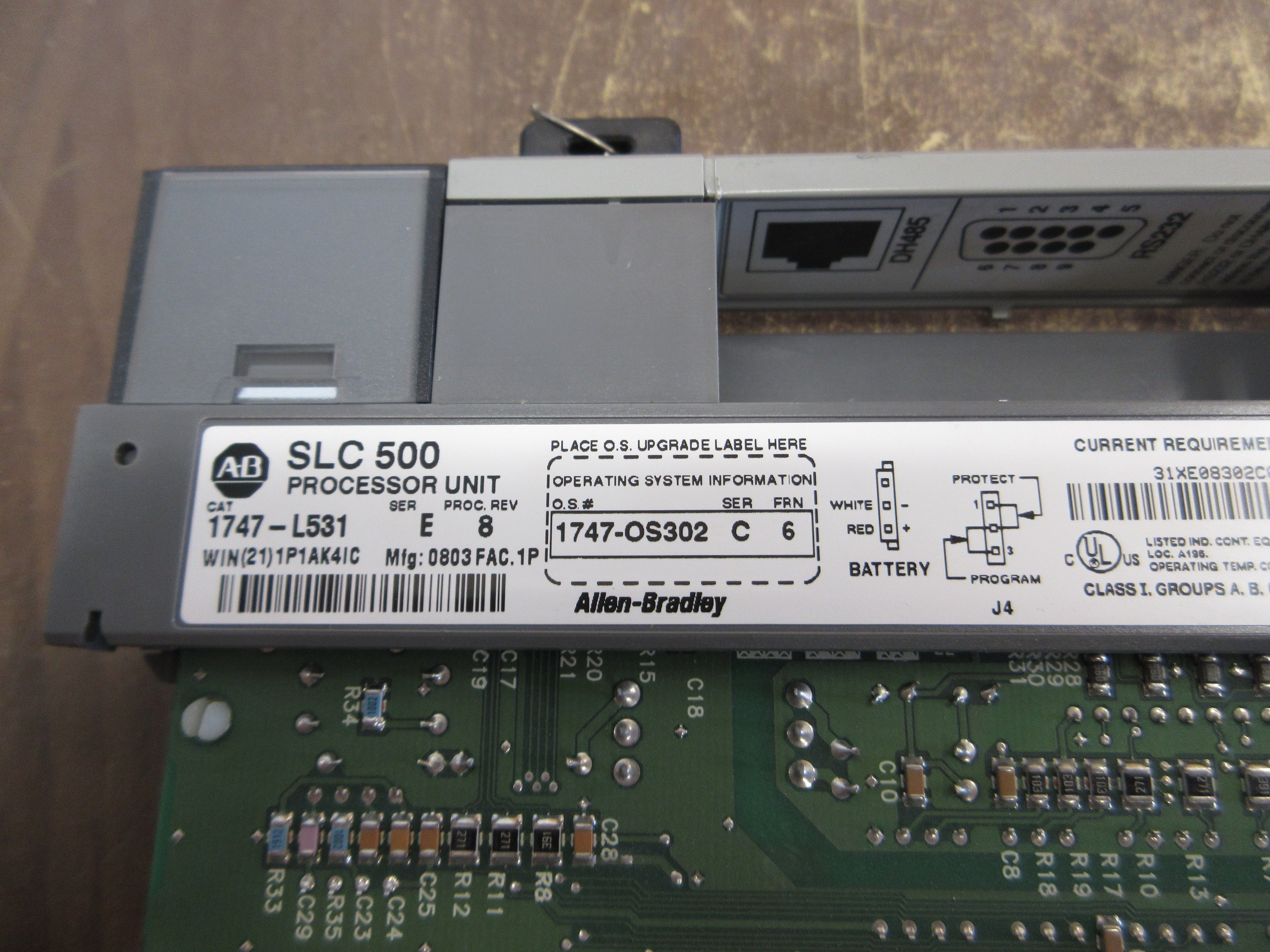 Allen-Bradley SLC 500 Processor Unit 1747-L531 Ser E Proc Rev 8 Used