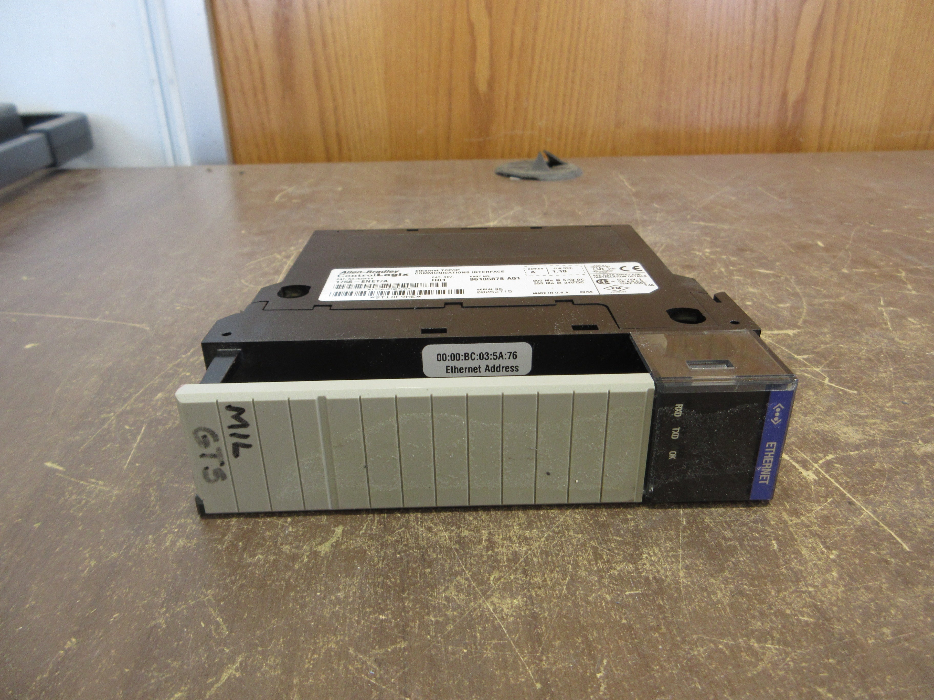 Allen-Bradley ControlLogix Ethernet TCP/IP Comm. Interface 1756-ENET Ser. A Used
