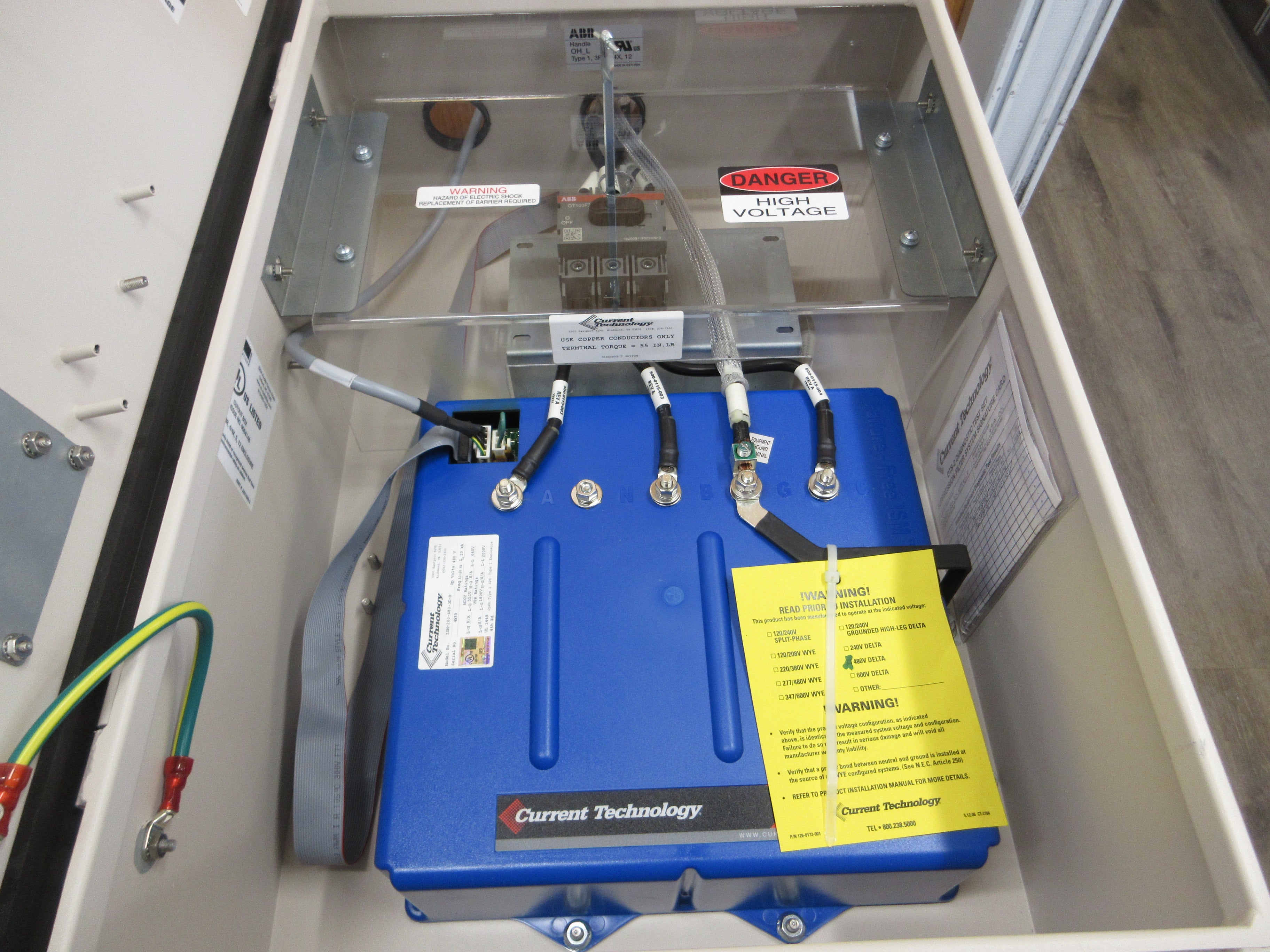 Current Technology TransGuard TG3 Surge Protector TG3-200-480-3D-MDT-M0-F Used