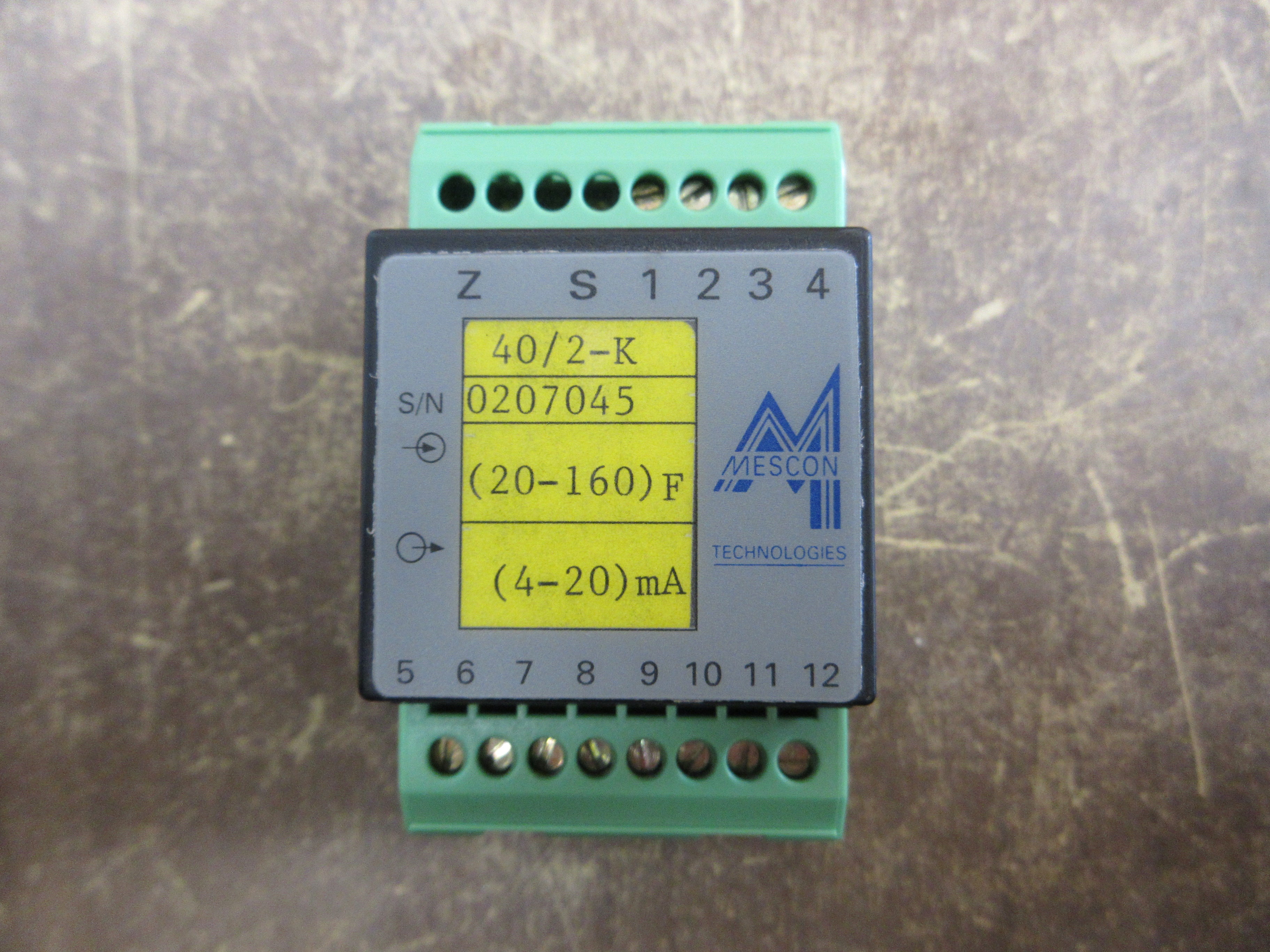 Mescon Signal Conditioner 40/2-K 4-20mA Used