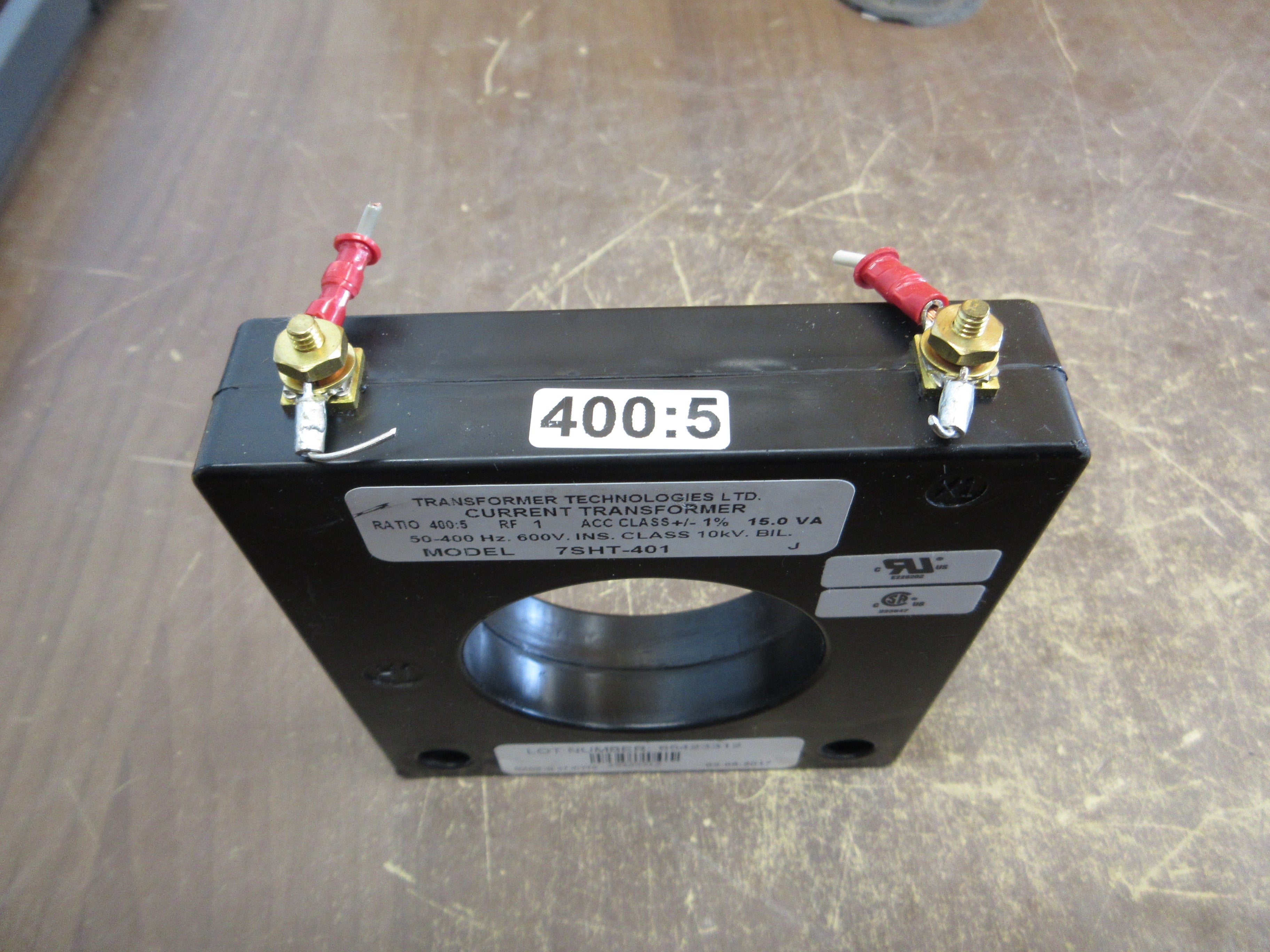 Transformer Technologies LTD Current Transformer 7SHT-401 Ratio 400:5A 600V Used
