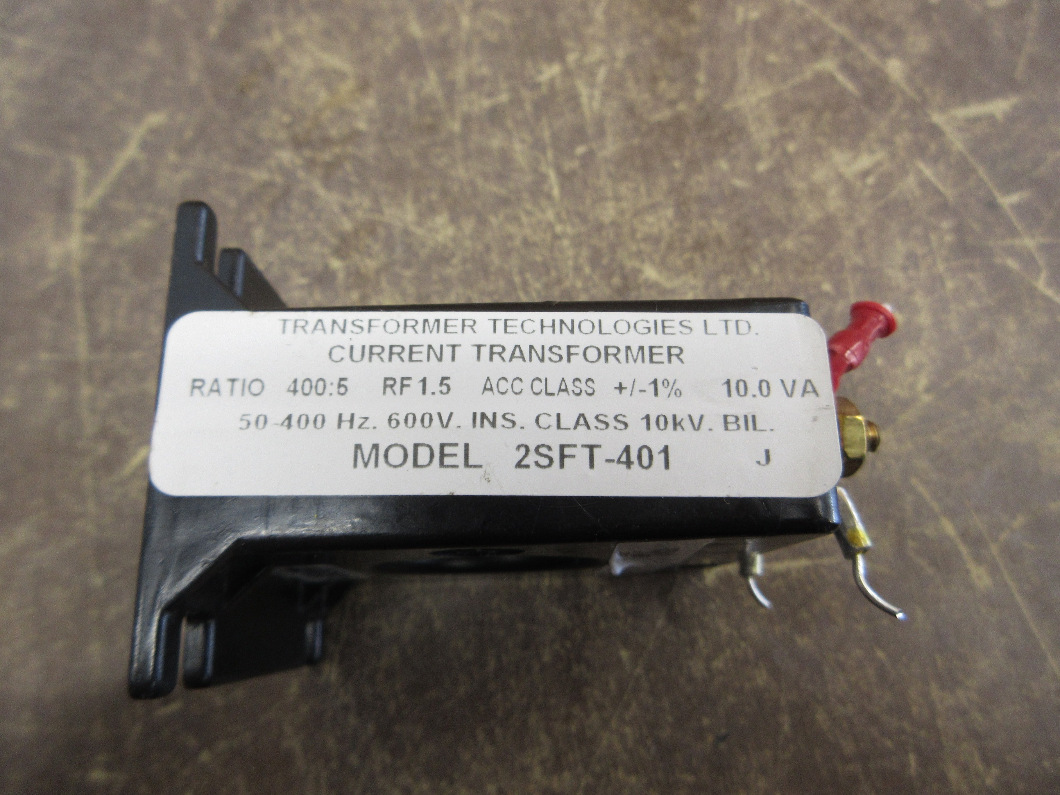 Transformer Technologies LTD Current Transformer 2SFT-401 Ratio 400:5A 600V Used