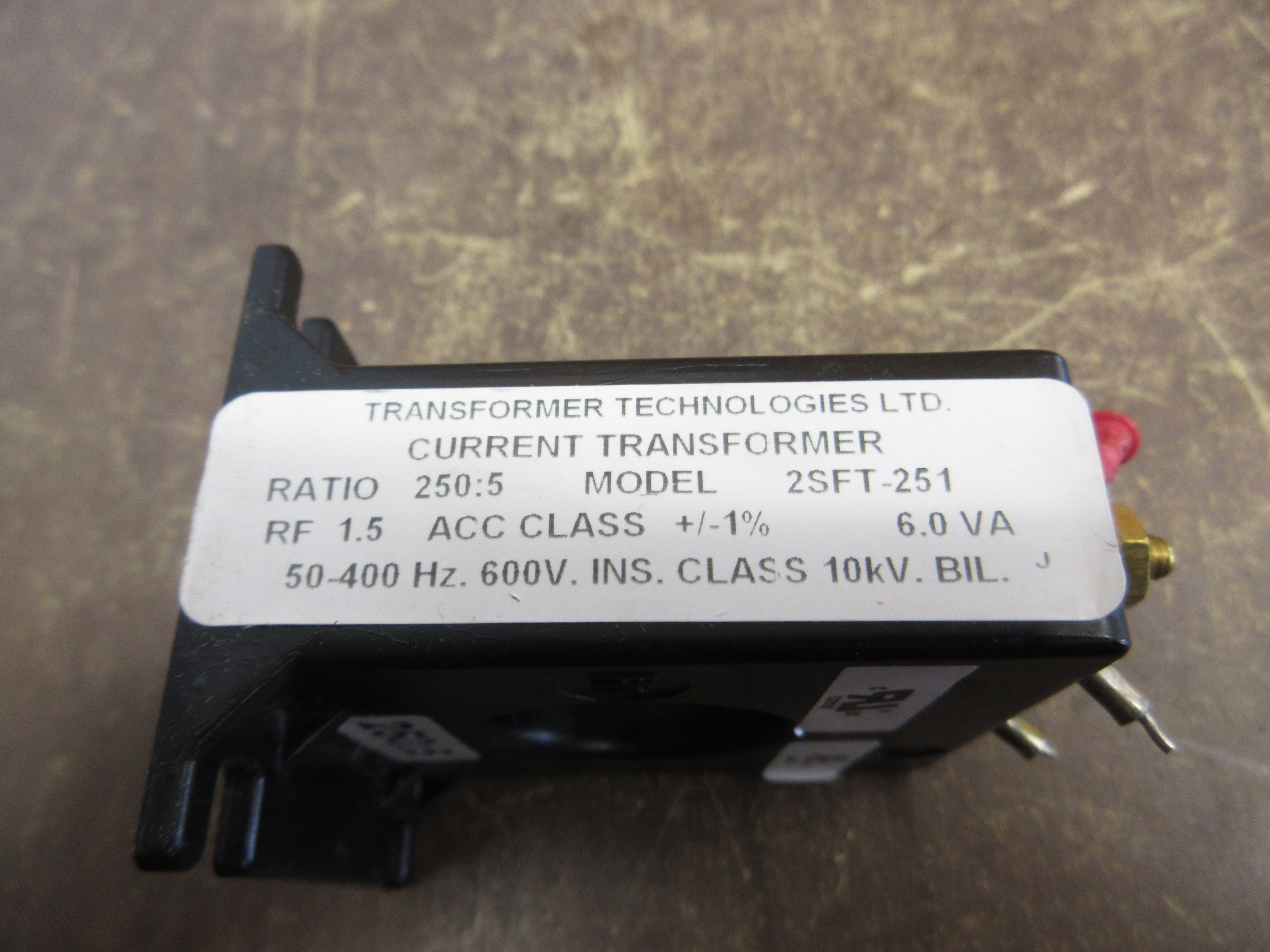 Transformer Technologies LTD. Current Transformer 2SFT-251 Ratio 250:5A 600V