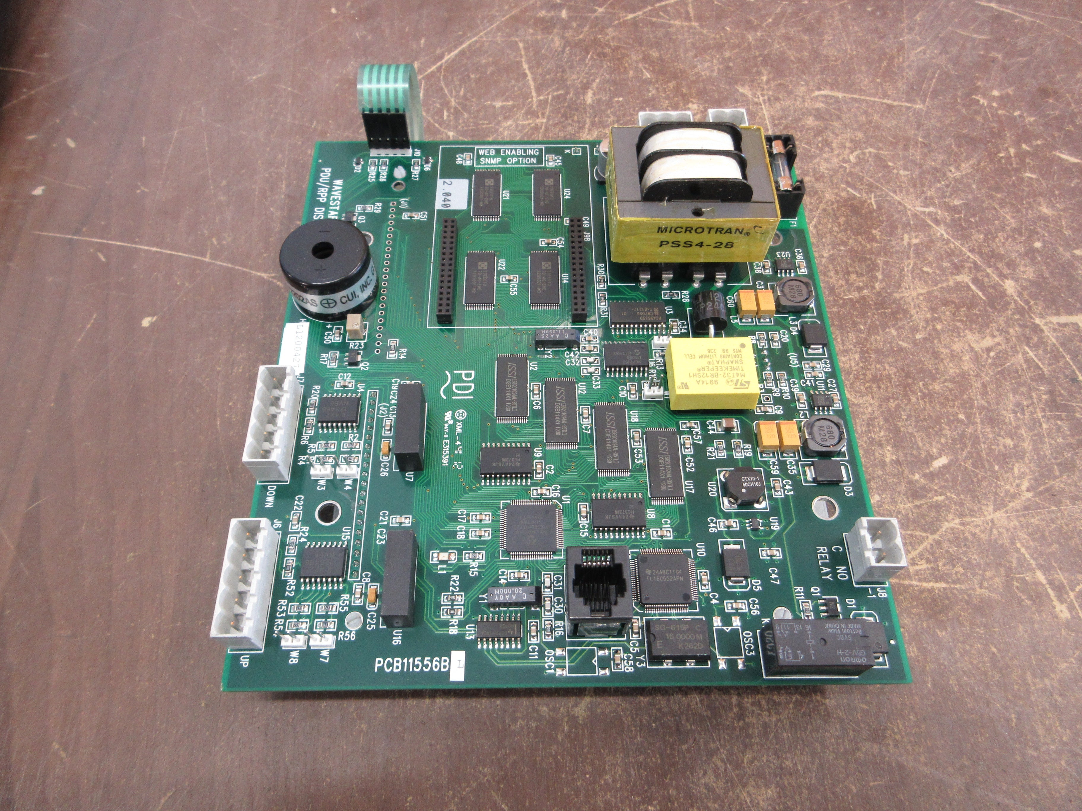 PDI Wavestar PDU/RPP Display Assembly PCB11556BL *Bent Face* Used