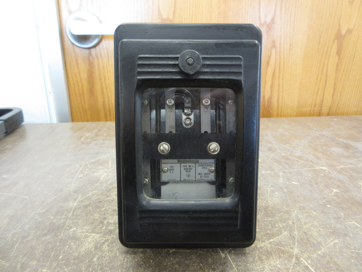Westinghouse Type MG-6 Auxiliary Relay 289B360A20 125VDC Used