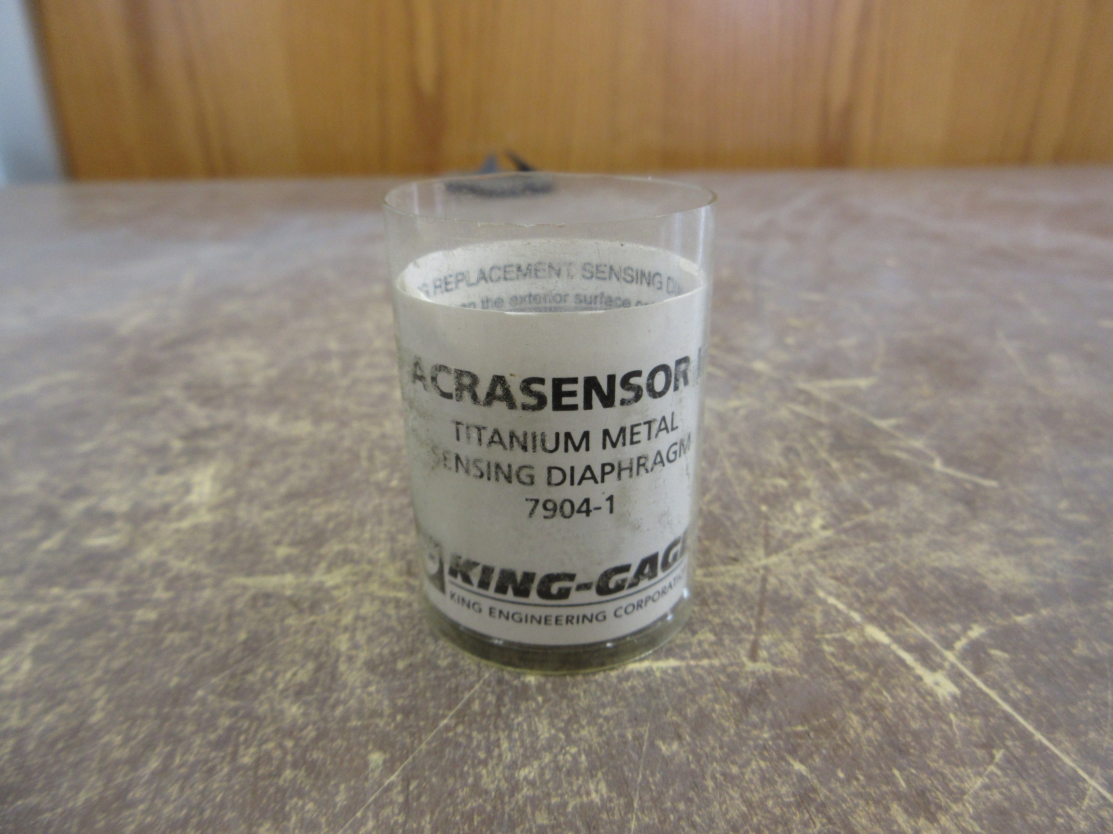 King Engineering King-Gage Acrasensor II Titanium Metal Sensing Diaphragm 7904-1