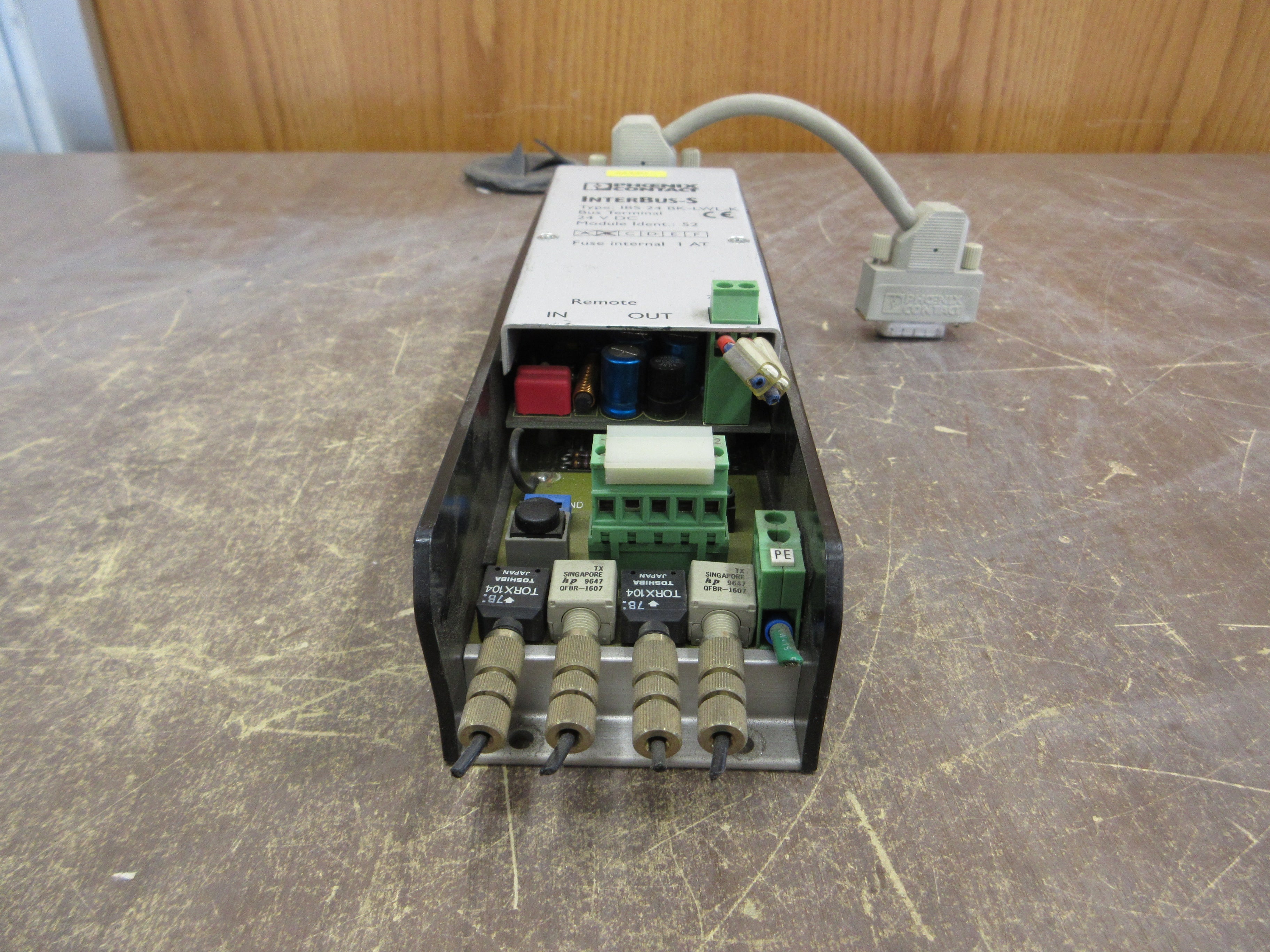 Phoenix Contact InterBus-S Bus Terminal IBS 24 BK-LWL-K 24VDC Used