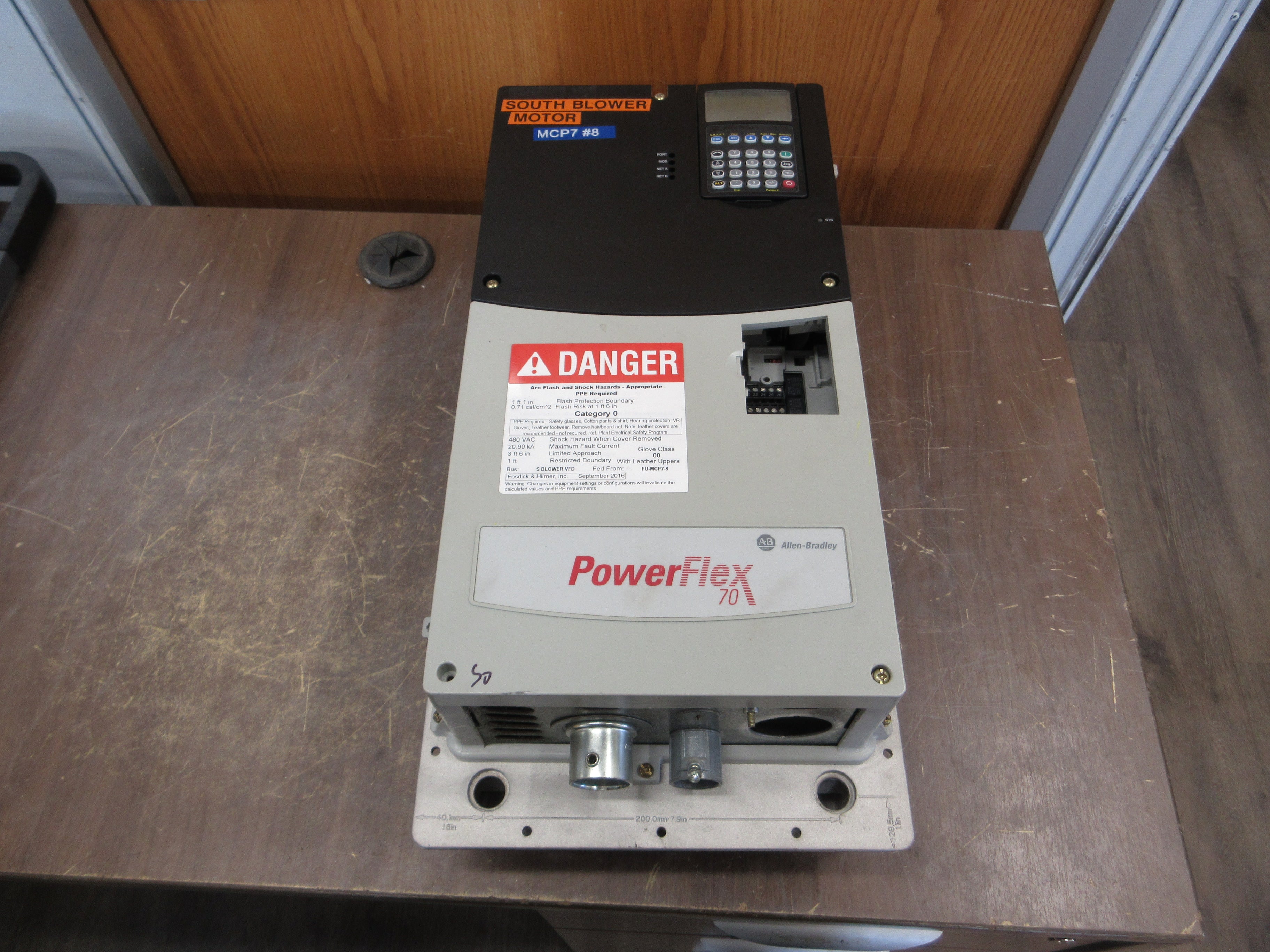Allen-Bradley PowerFlex 70 AC Drive 20AD065A3AYNARC0 50HP 3Ph w/ Keypad Used