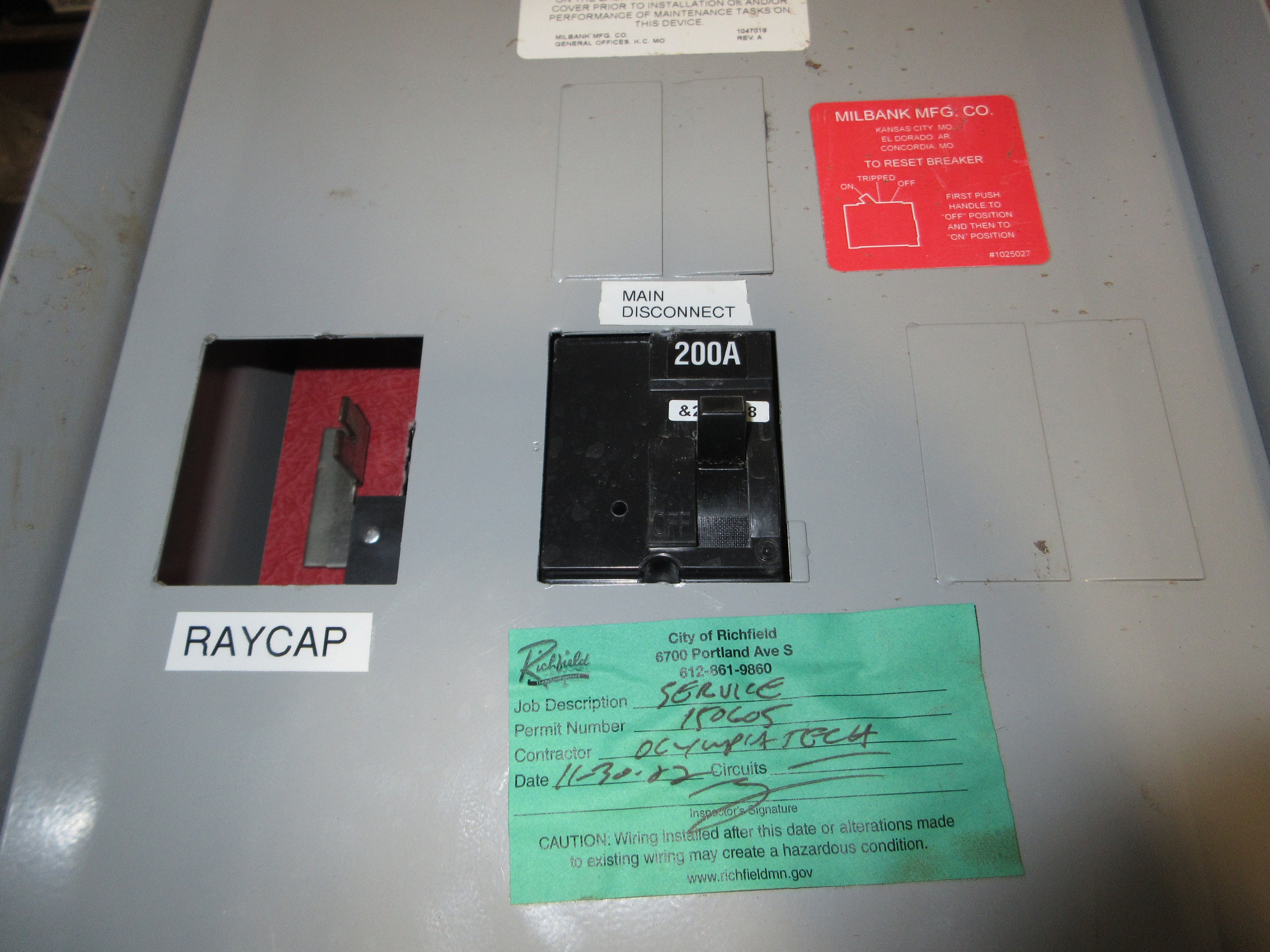 Milbank Modular PO HD-PD U4322-O-5T9 100-200A 200A Main Breaker Used