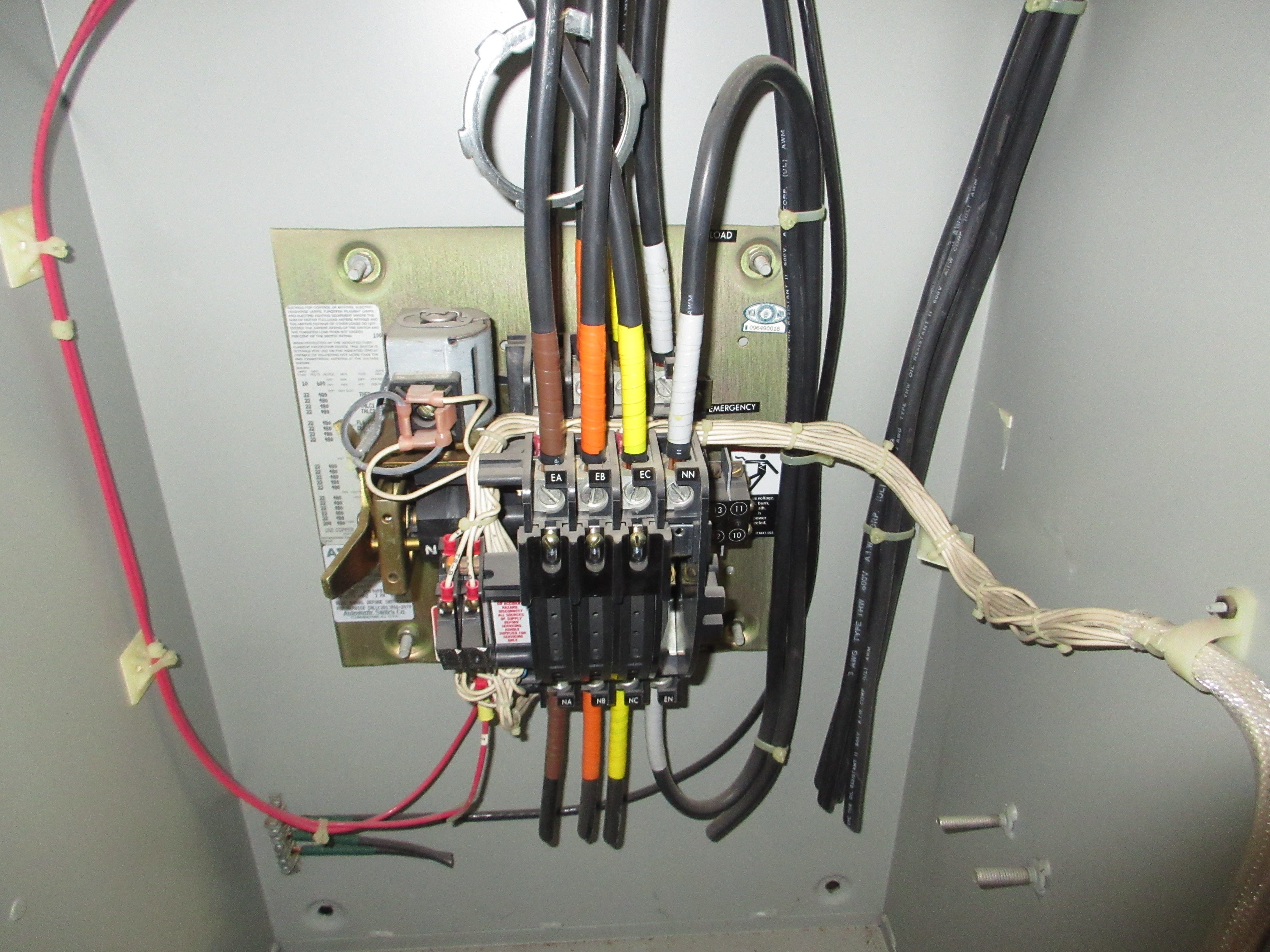 Asco Series 940 Automatic Transfer Switch B940310097XC 100A 480Y/277V 3Ph 60Hz