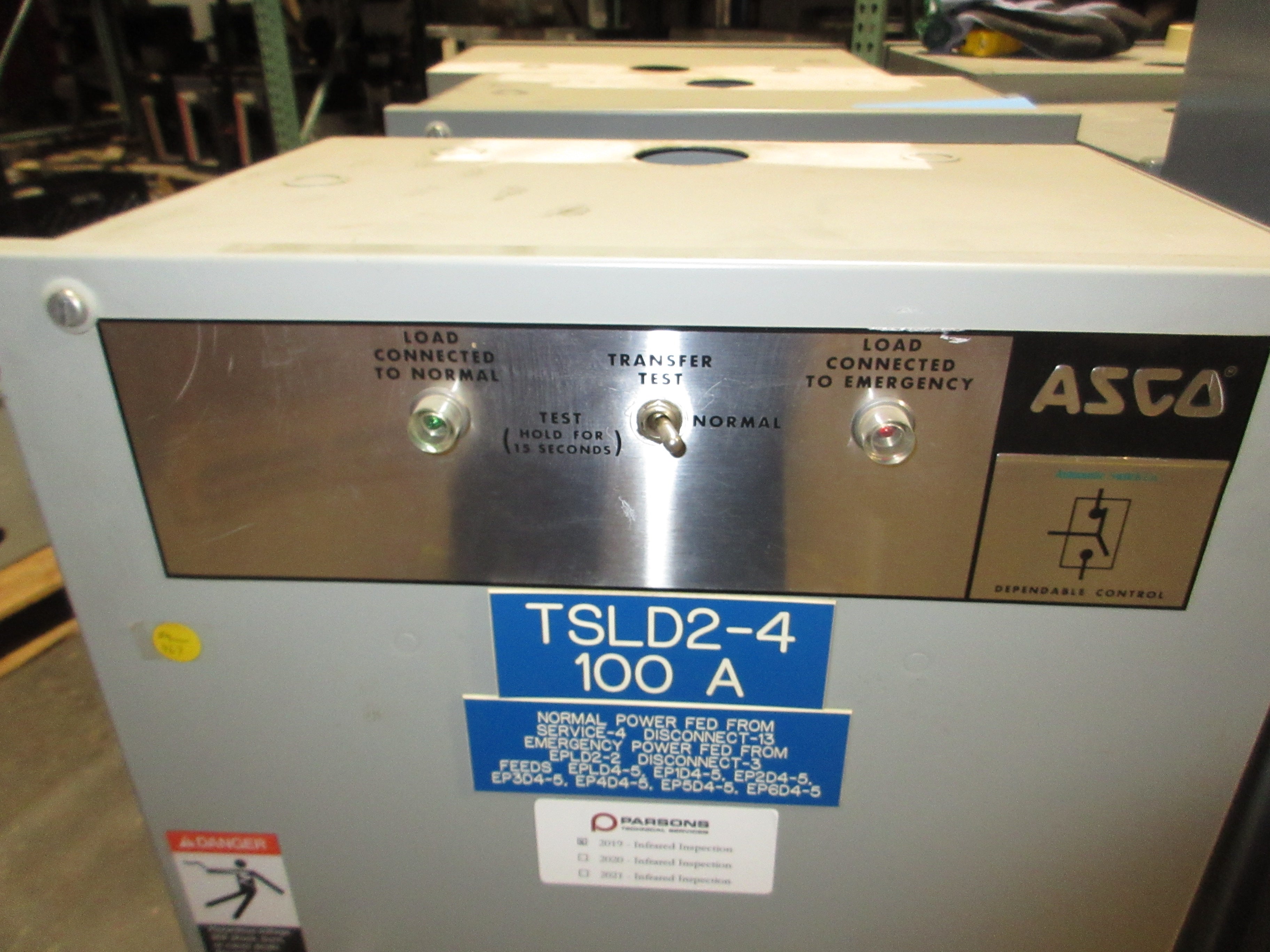 Asco Series 940 Automatic Transfer Switch B940310097XC 100A 480Y/277V 60Hz Used