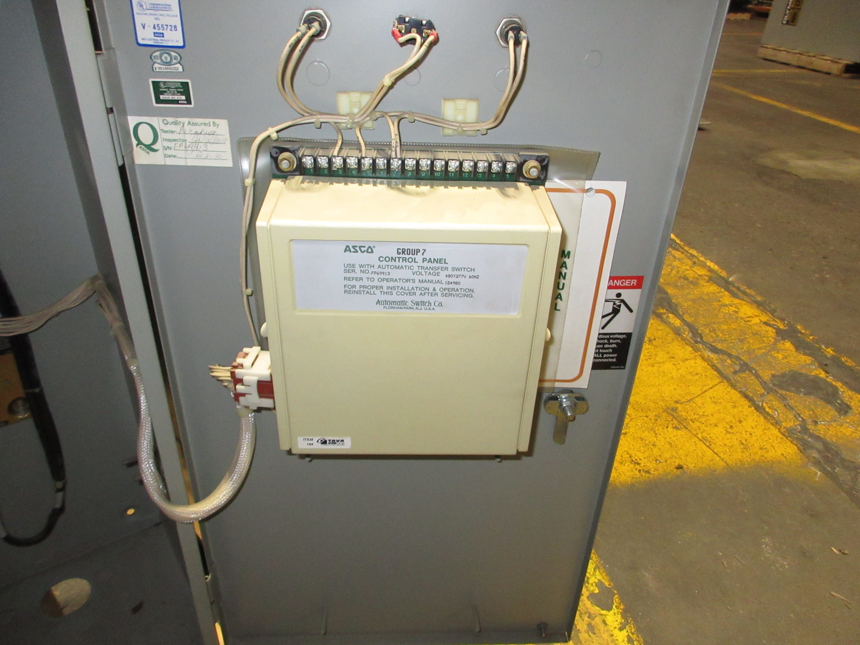 Asco Series 940 Automatic Transfer Switch B940310097XC 100A 480Y/277V 60Hz Used