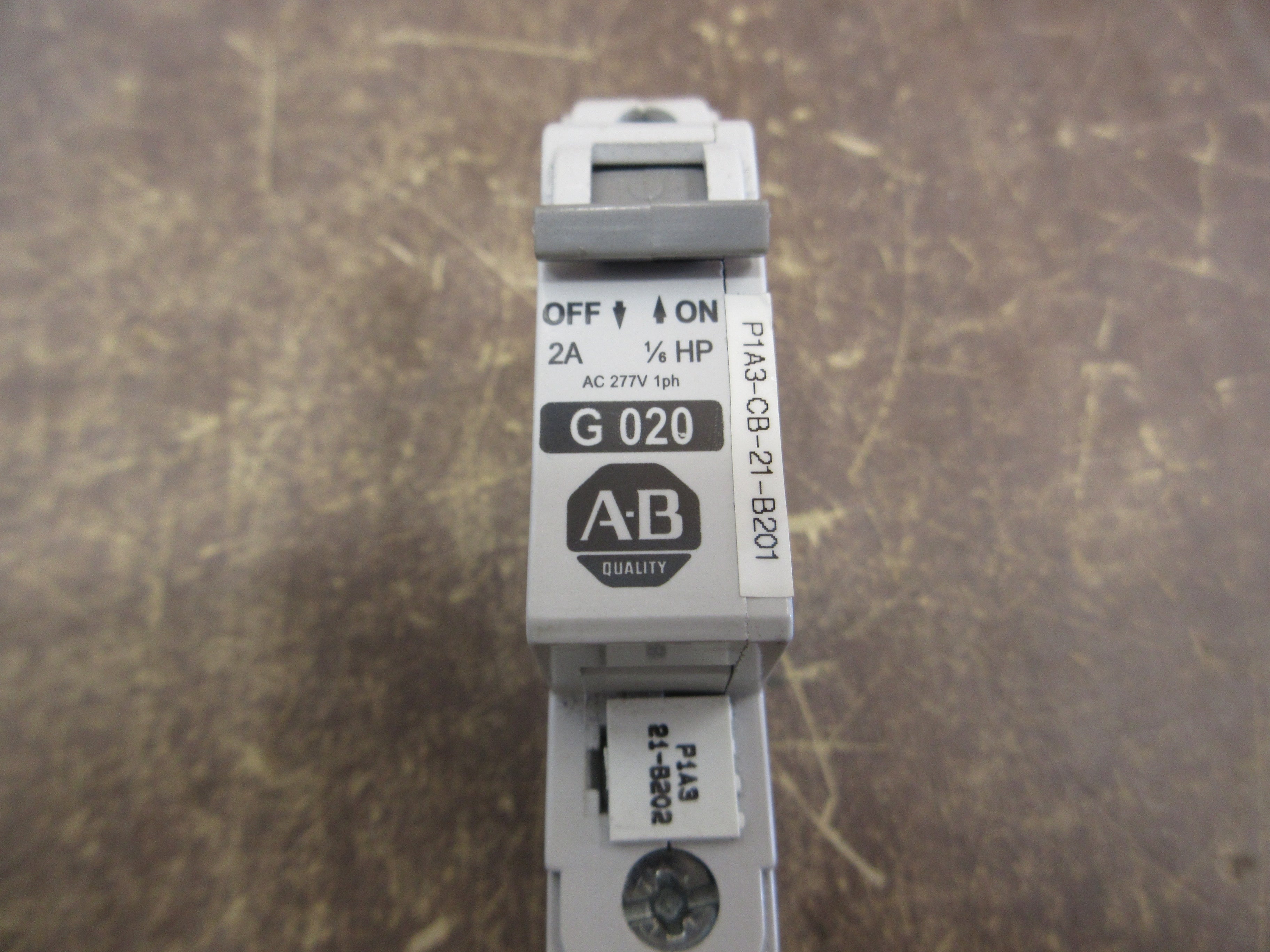 Allen-Bradley Circuit Breaker 1492-CB1-G020 2A 277V 1P *Lot of 2* Used
