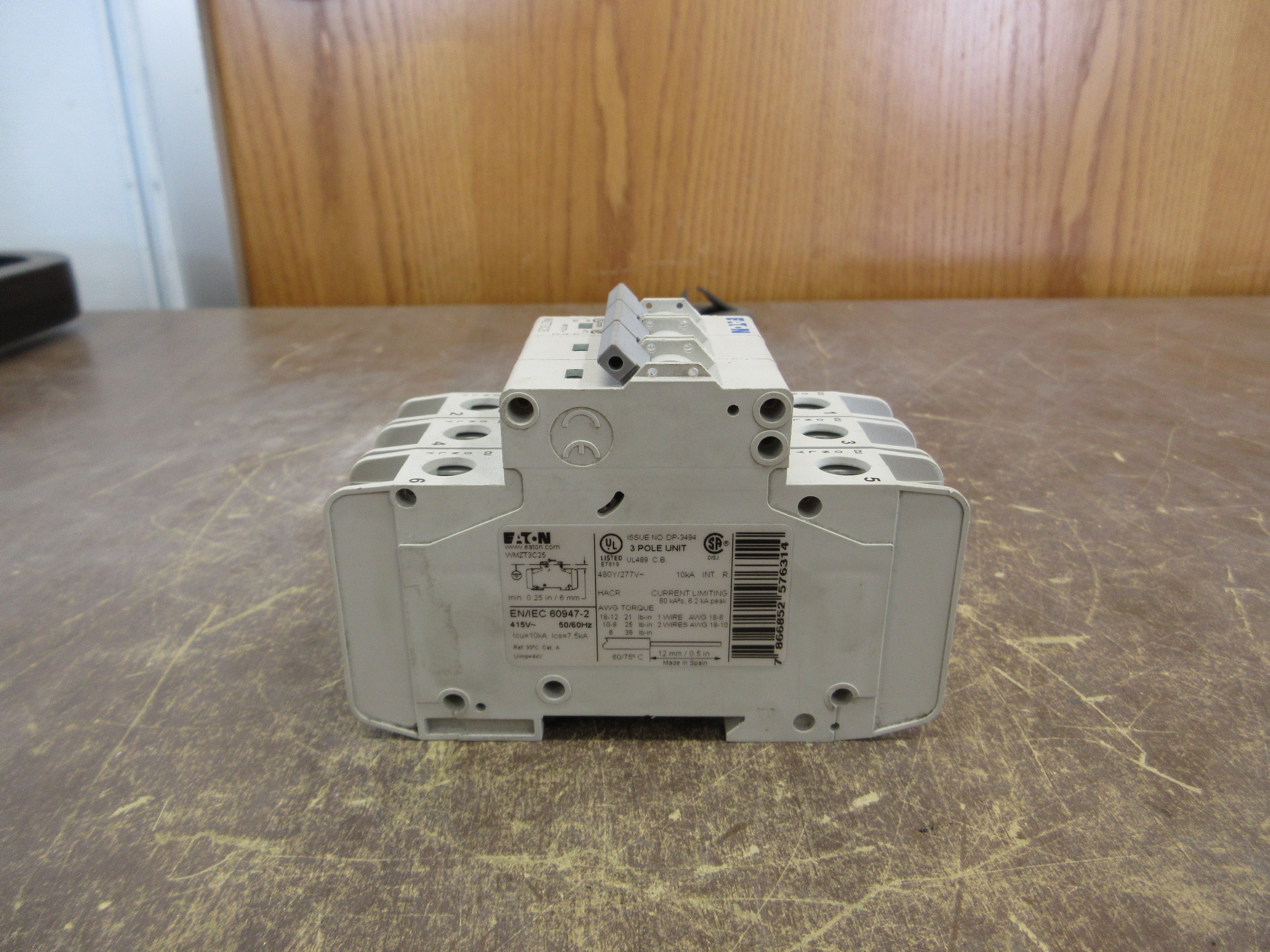 Eaton Circuit Breaker WMZT3C25 25A 480Y/277V 3P Used