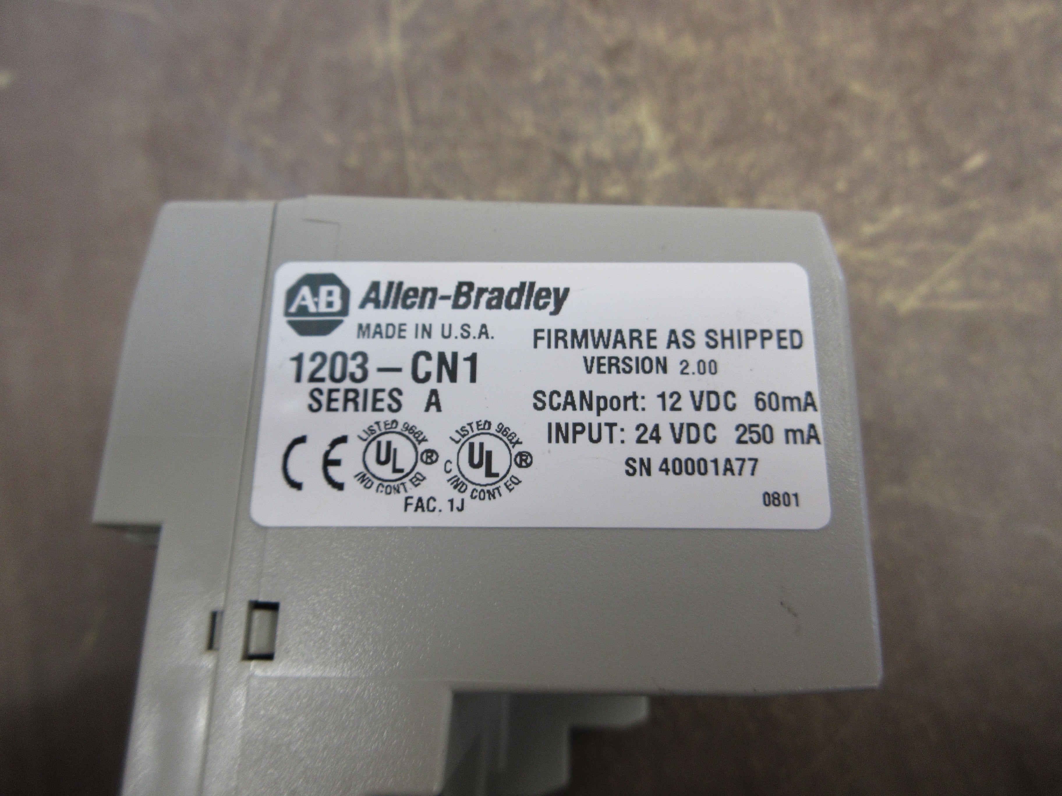 Allen-Bradley Scanport ControlNet 1203-CN1 Ser A FRN: 2.00 Used