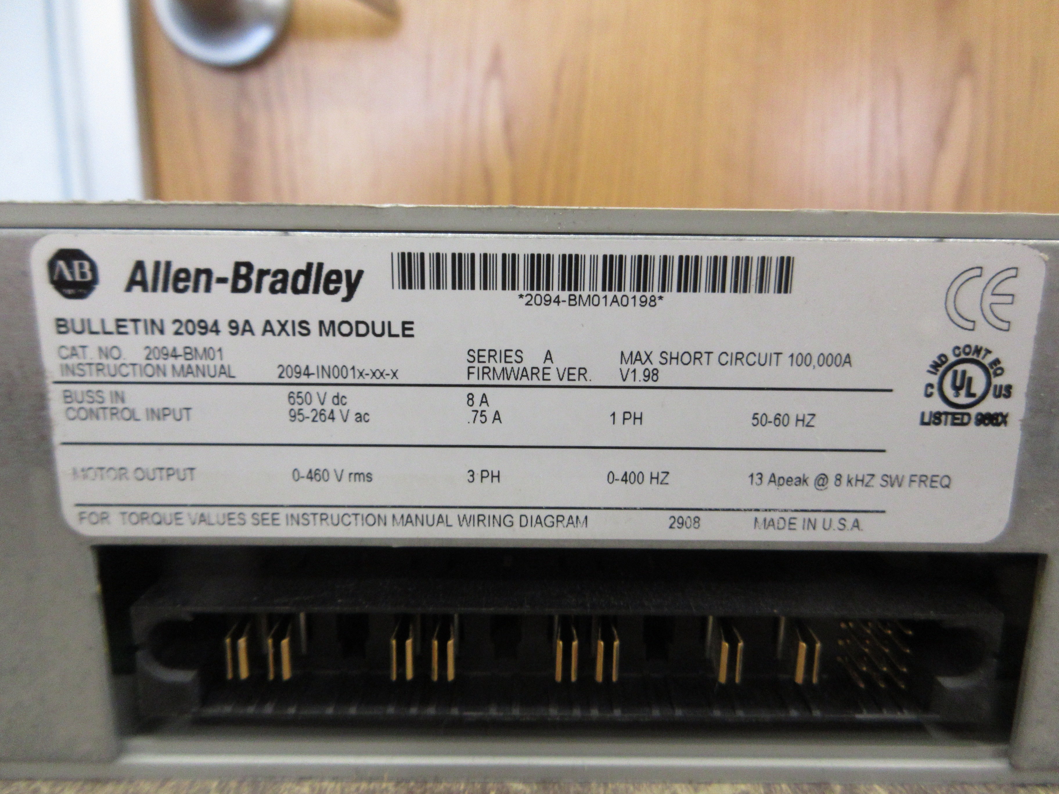 Allen-Bradley Kinetix 6000 Axis Module 2094-BM01 Ser. A F/W Ver. V1.98 Used