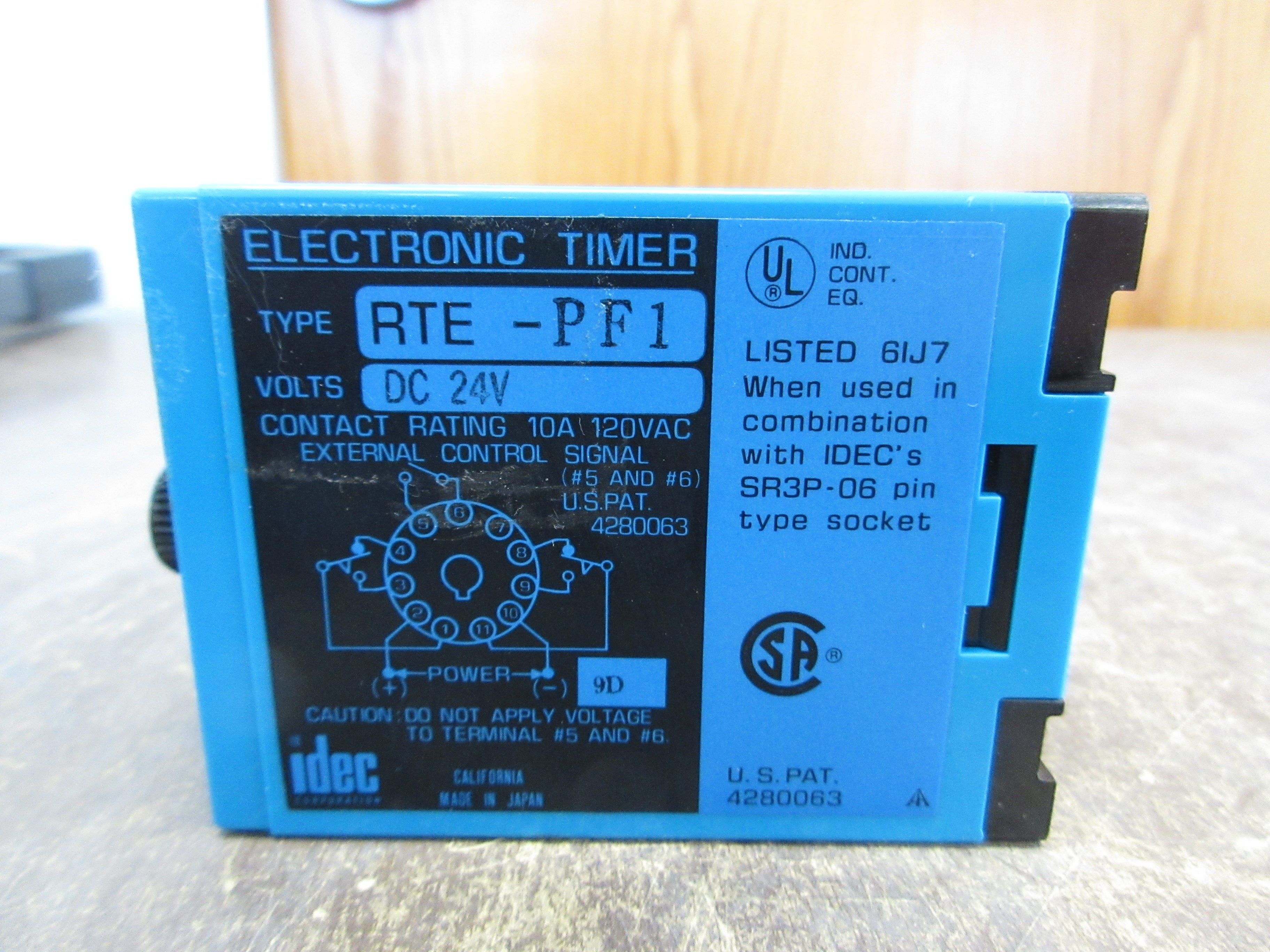 IDEC Electric Timer RTE-PF1 24VDC *No Base* Used
