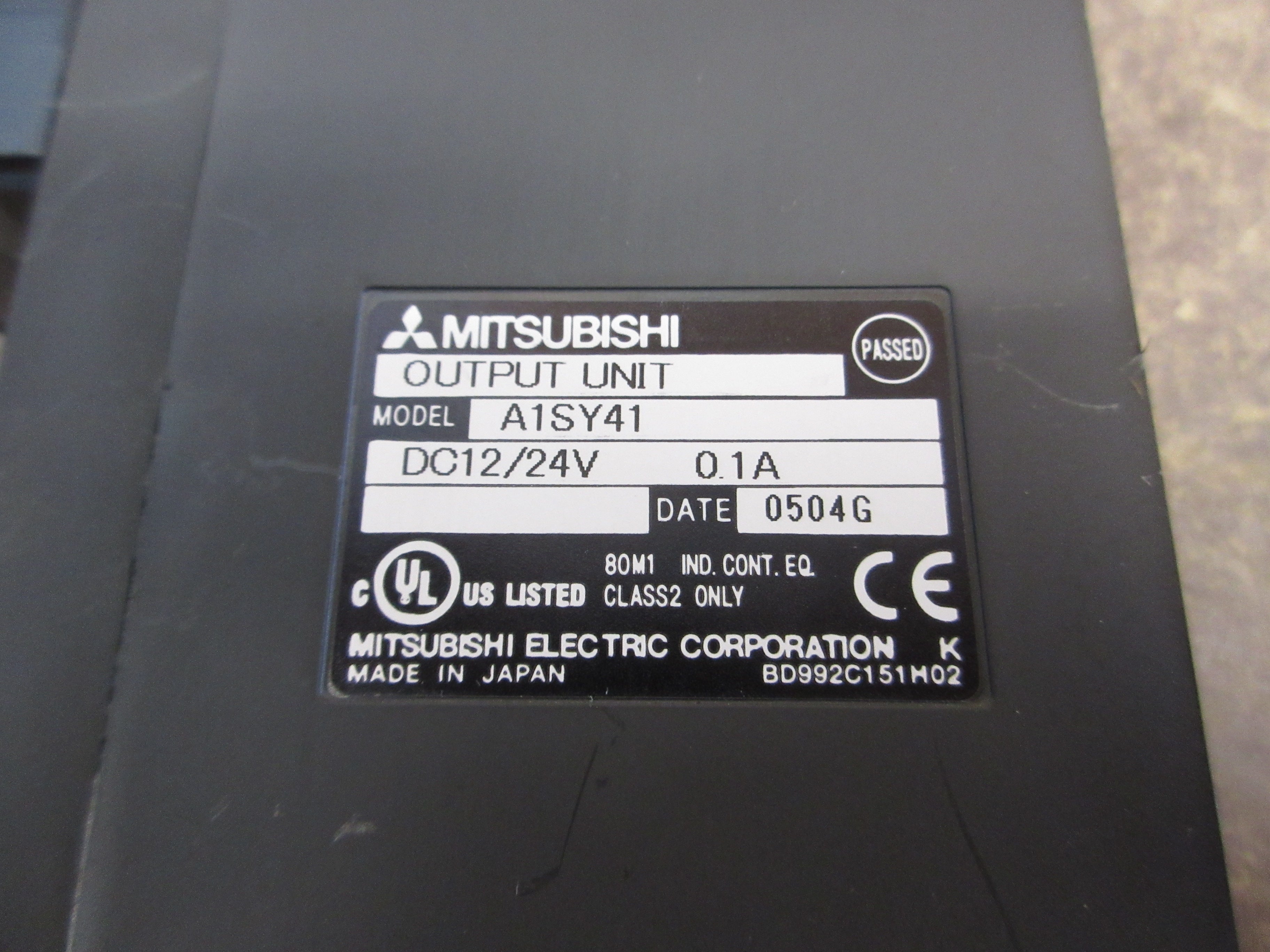 Mitsubishi Output Unit A1SY41 12/24VDC 0.1A Used