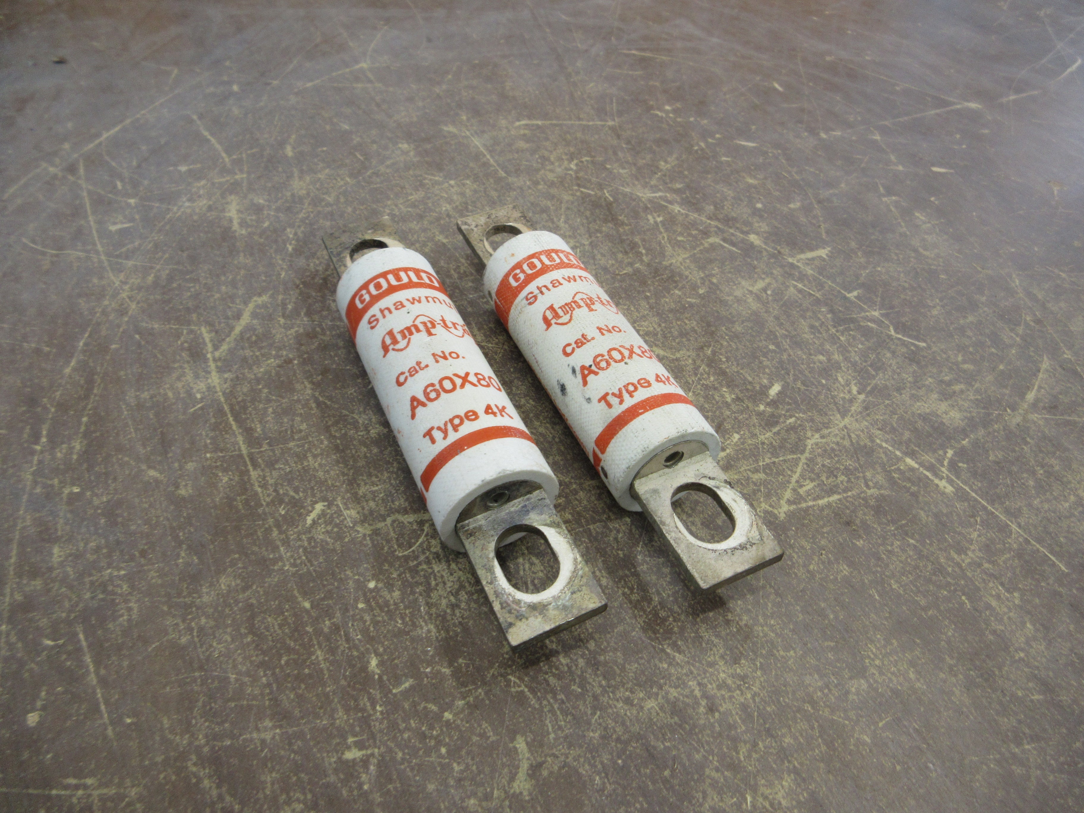 Gould Shawmut Amp-Trap Fuse A60X80 80A 600V *Lot of 2* Used