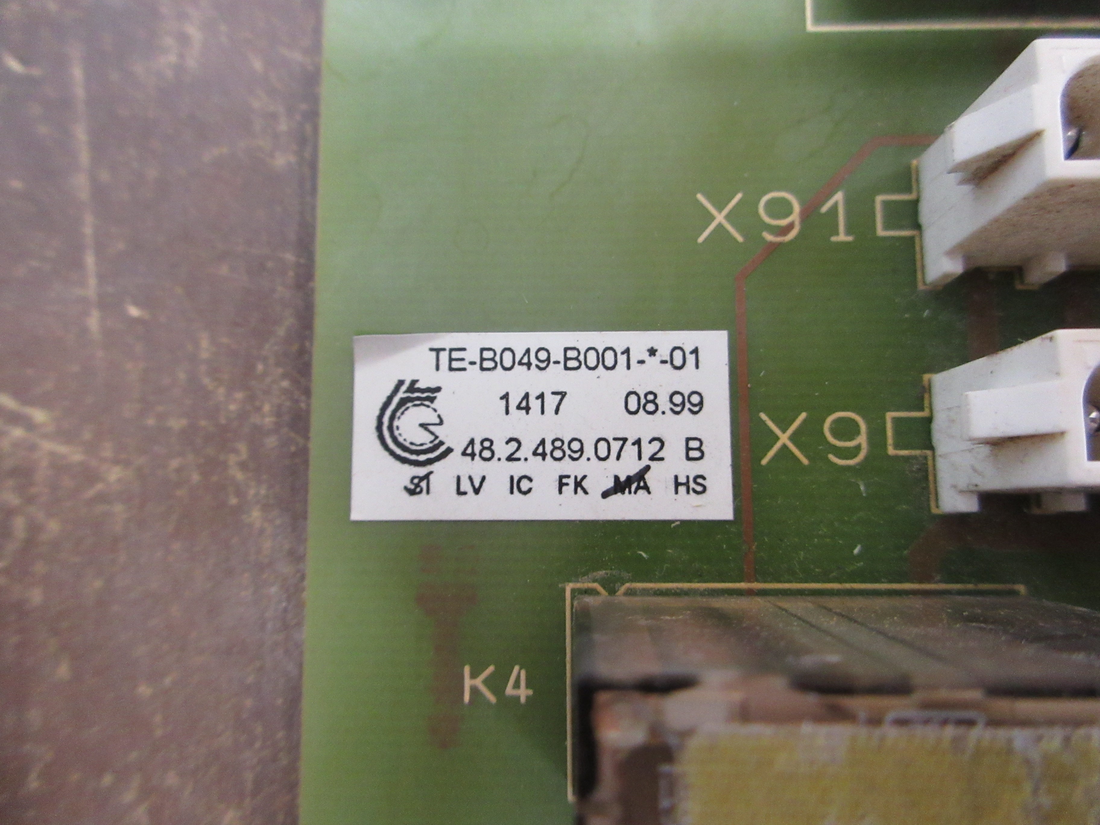TE Connectivity Power Board TE-B049-B001-*-01 Used
