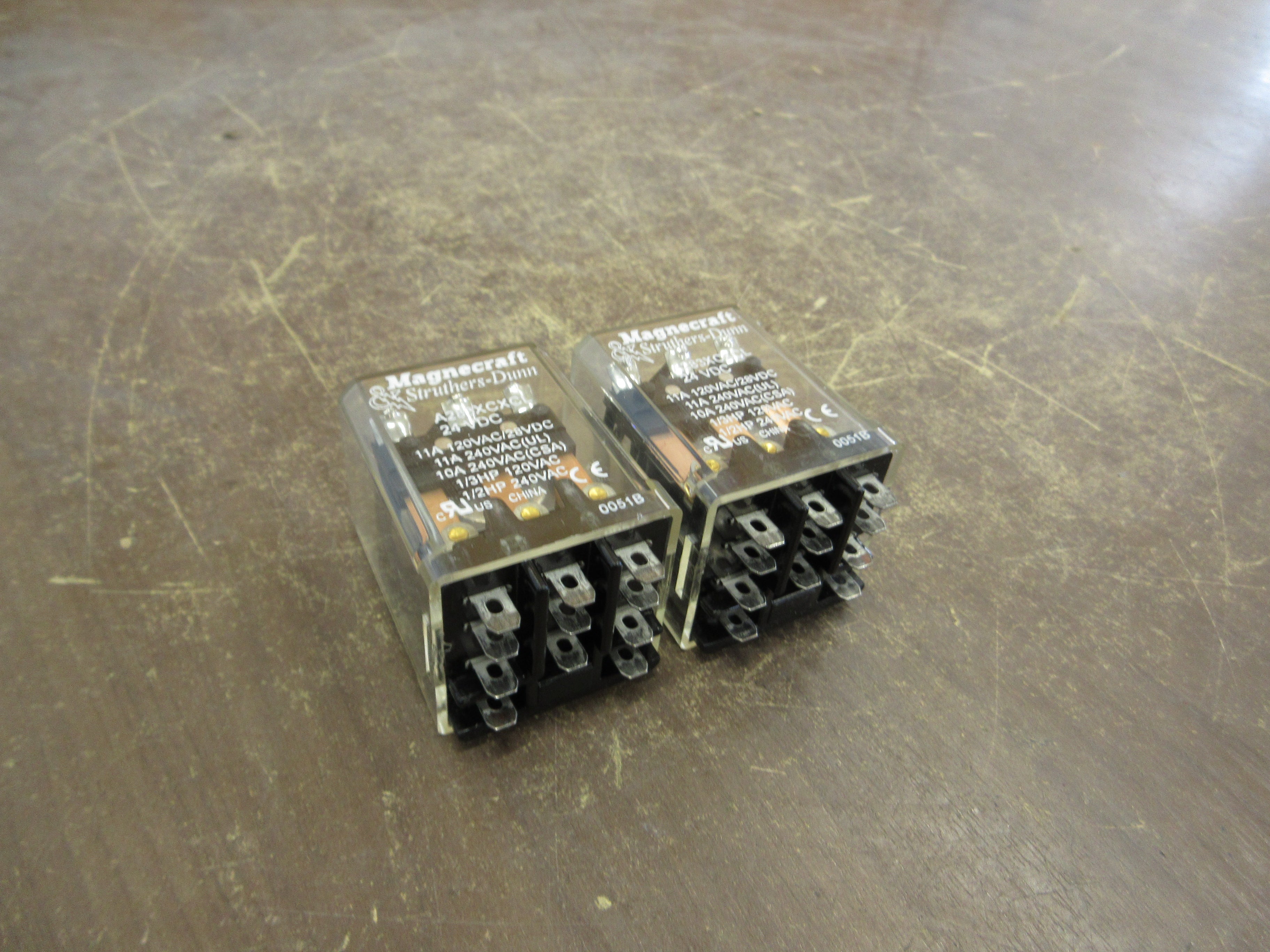Magnecraft Struthers-Dunn Relay A283XCXCL 24VDC Coil *No Base* *Lot of 2* Used