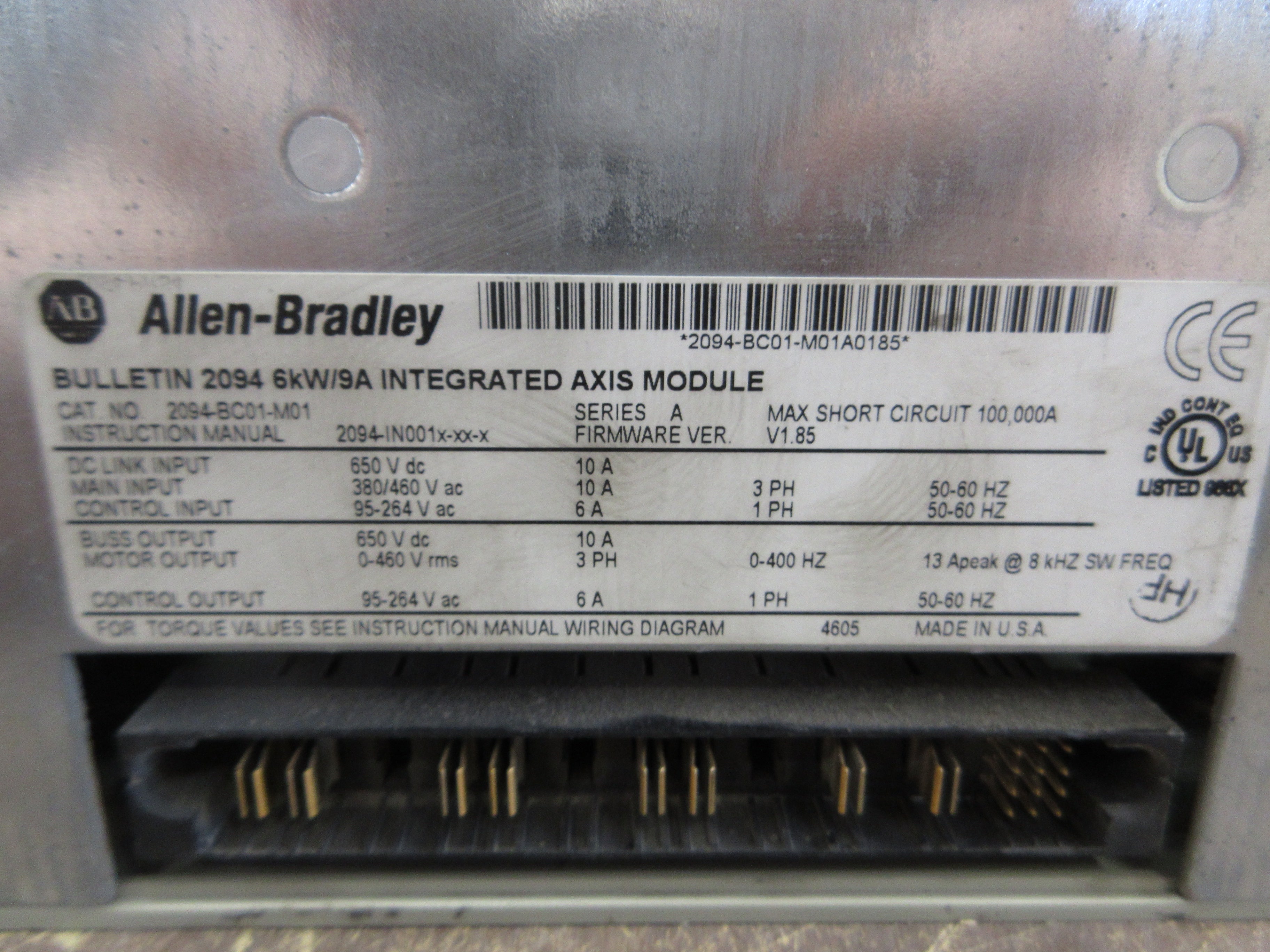 Allen-Bradley Kinetix 6000 Integrated Axis Module 2094-BC01-M01 Ser. A Used