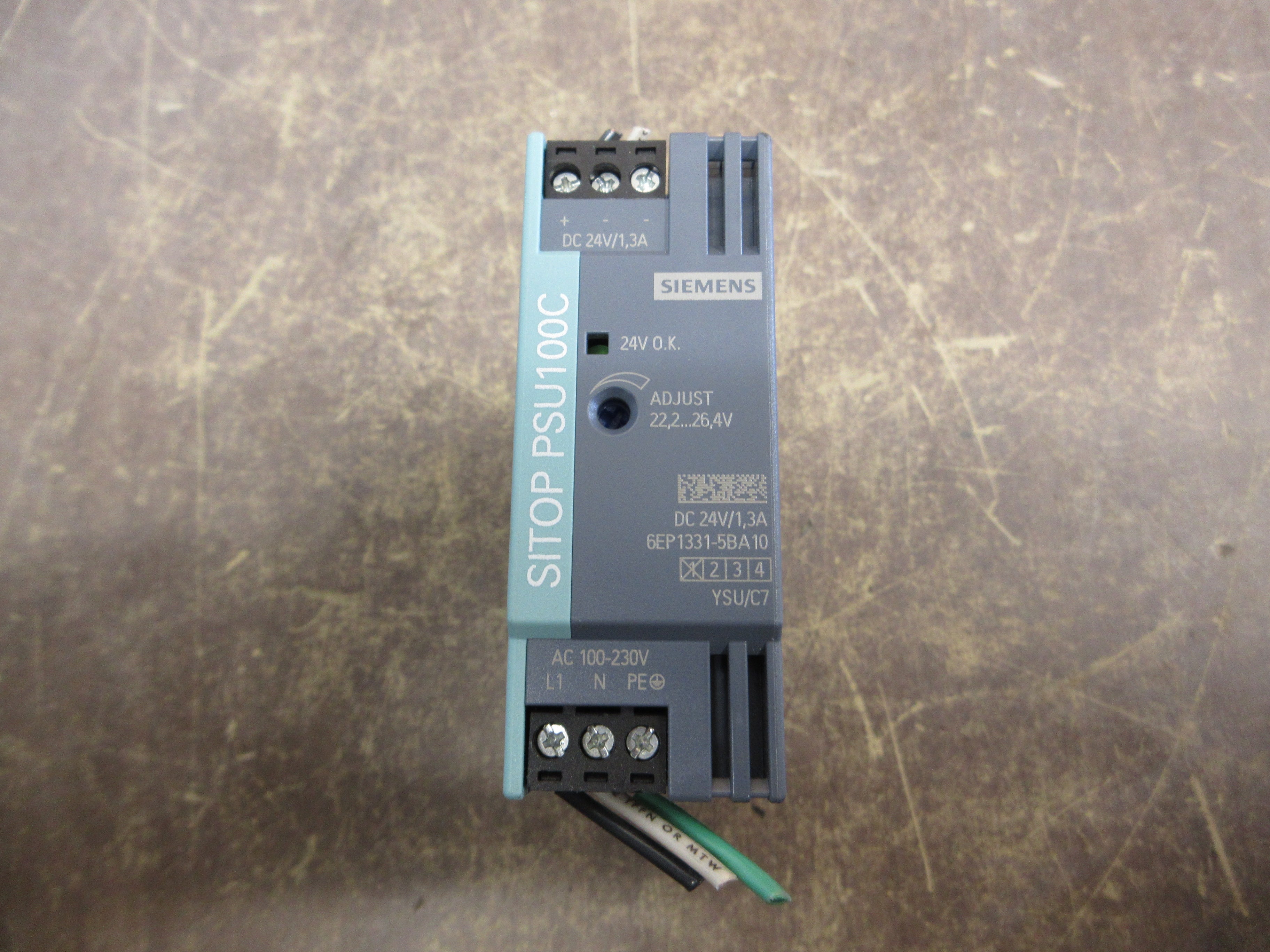 Siemens SITOP PSU100C Power Supply 6EP1331-5BA10 Output: 24VDC 1.3A Used