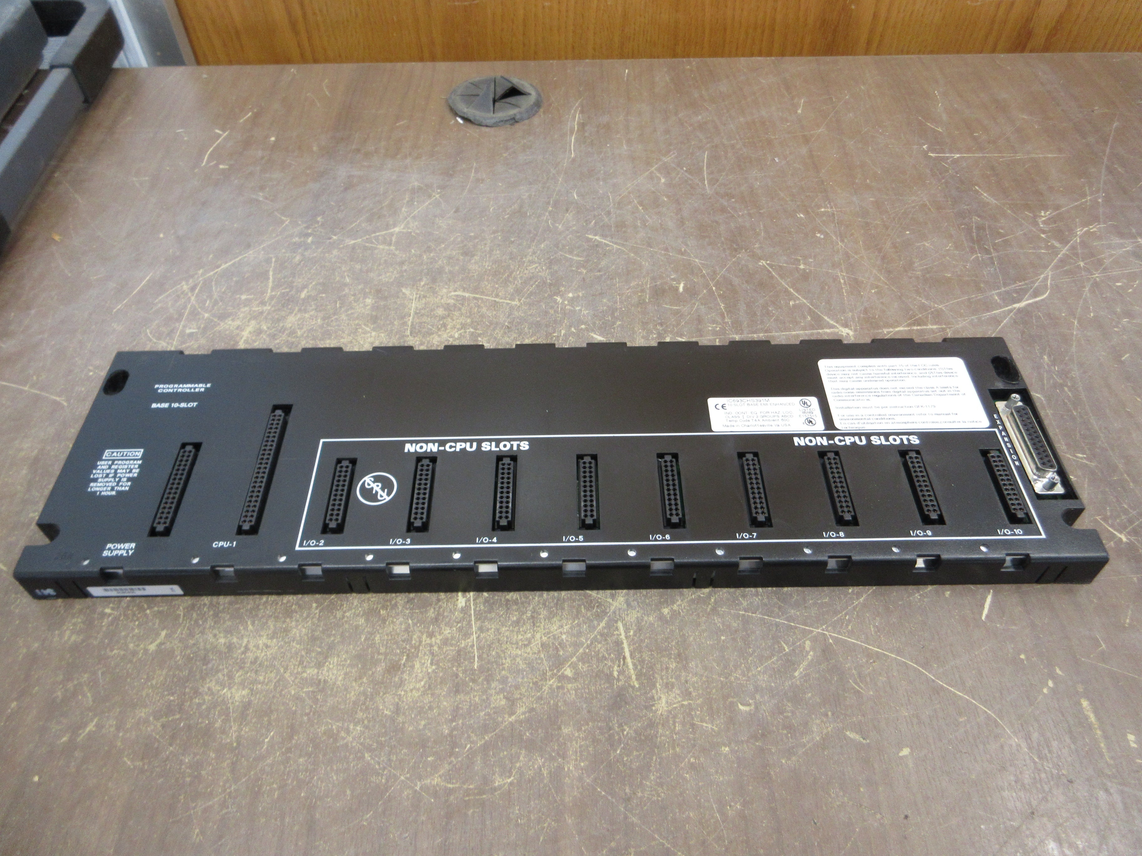 GE Fanuc 10-Slot Base IC693CHS391M EMI Enhanced Used