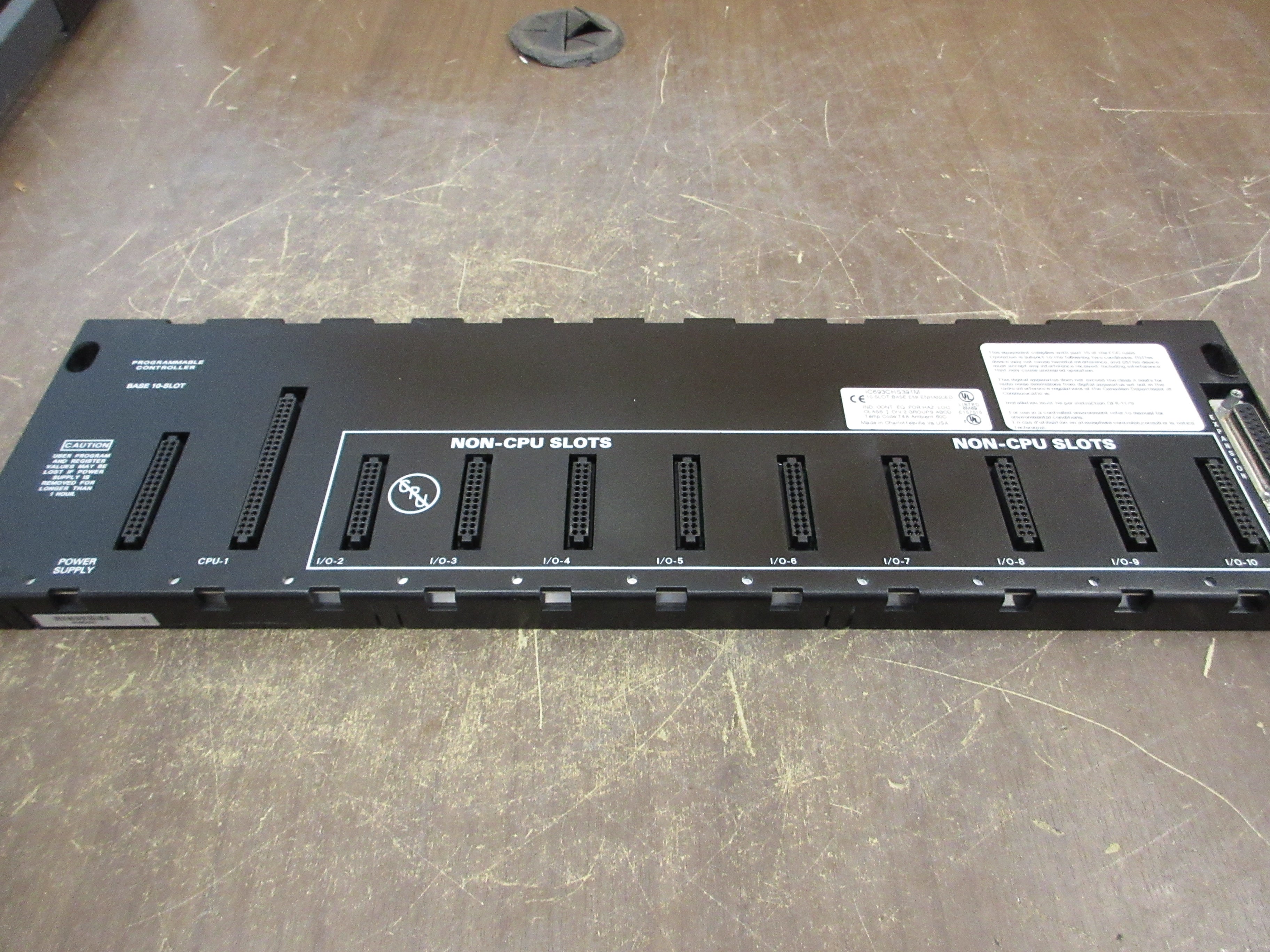 GE Fanuc 10-Slot Base IC693CHS391M EMI Enhanced Used