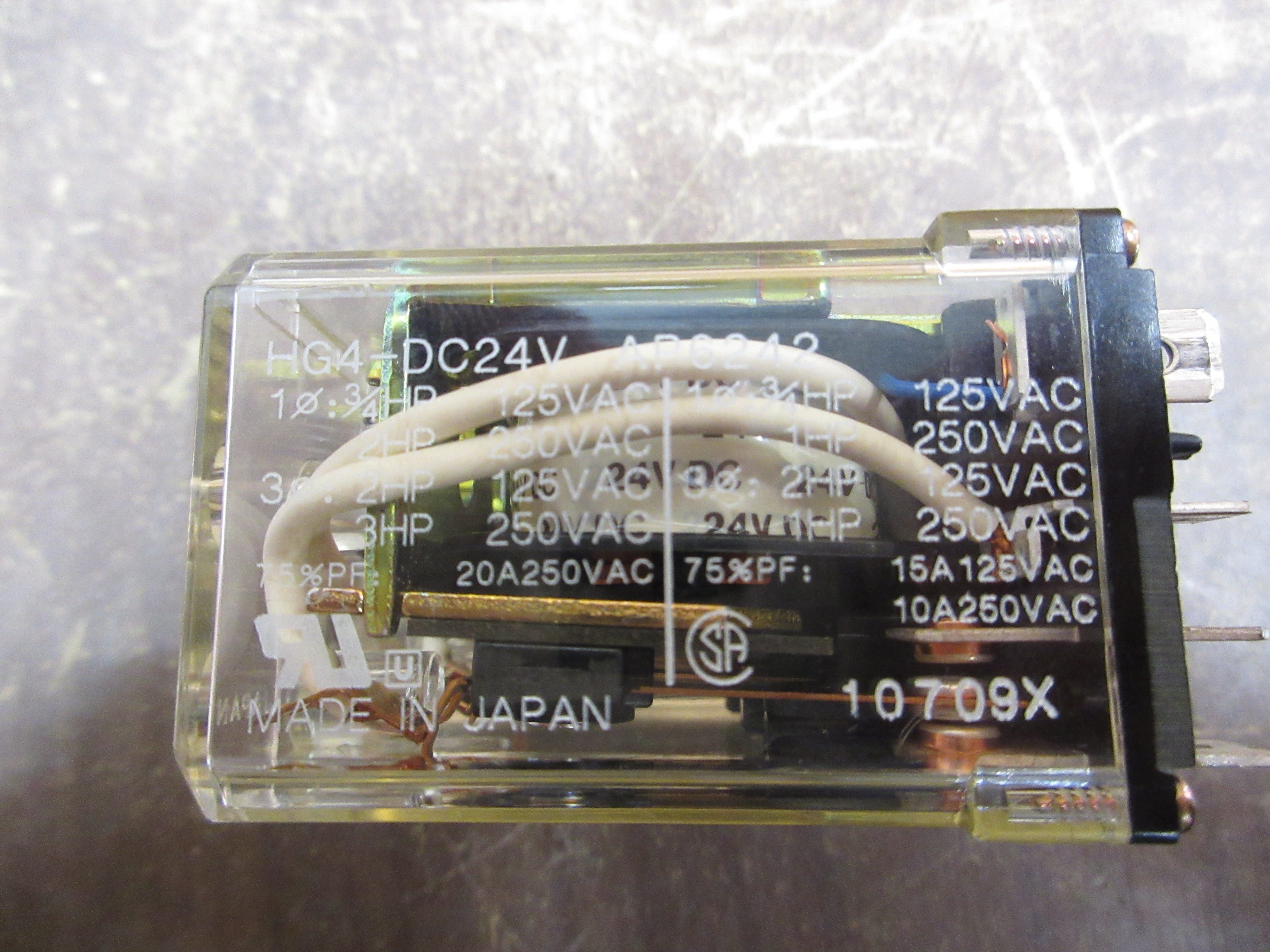 NAIS Relay HG4-DC24V 24VDC Coil Used