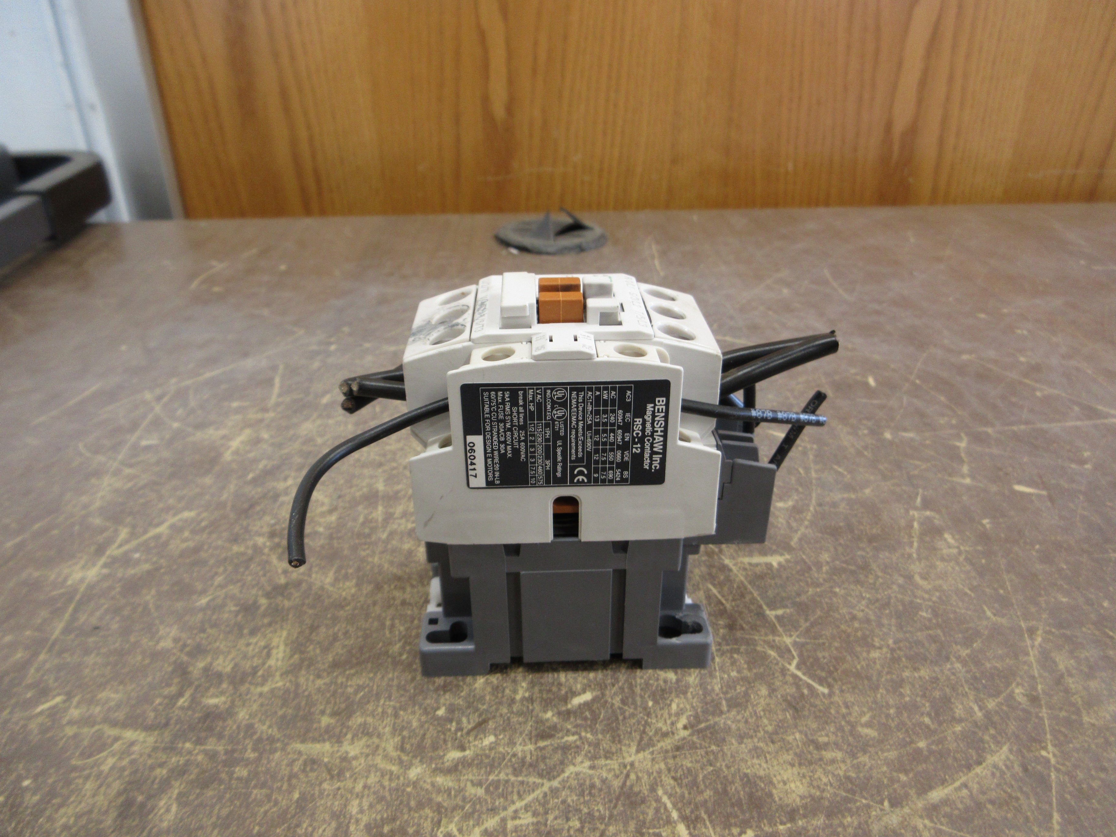 Benshaw Contactor RSC-12 120V Coil 12A Used