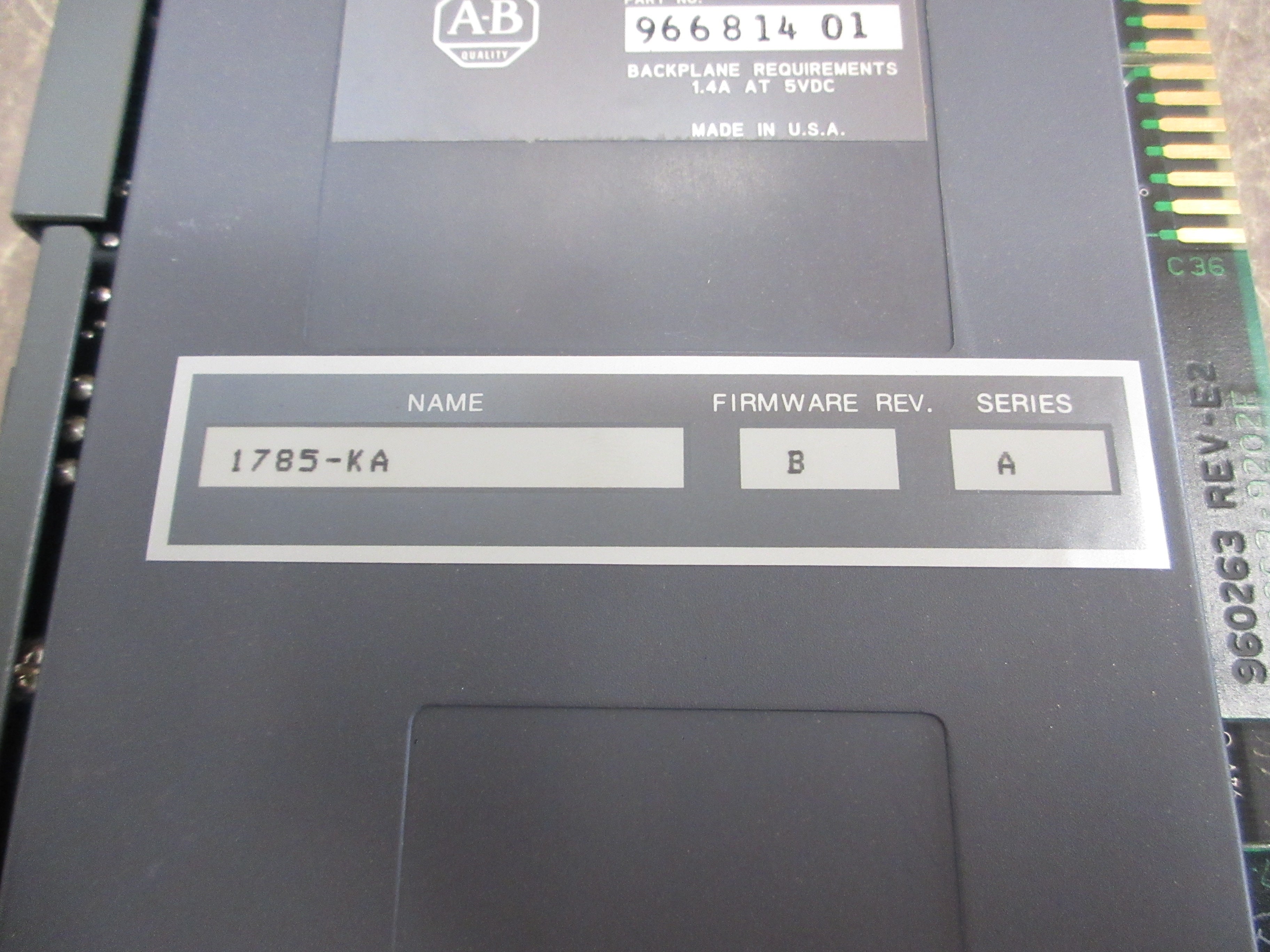 Allen-Bradley Communication Adapter Module 1785-KA Ser. A F/W Rev. B Used