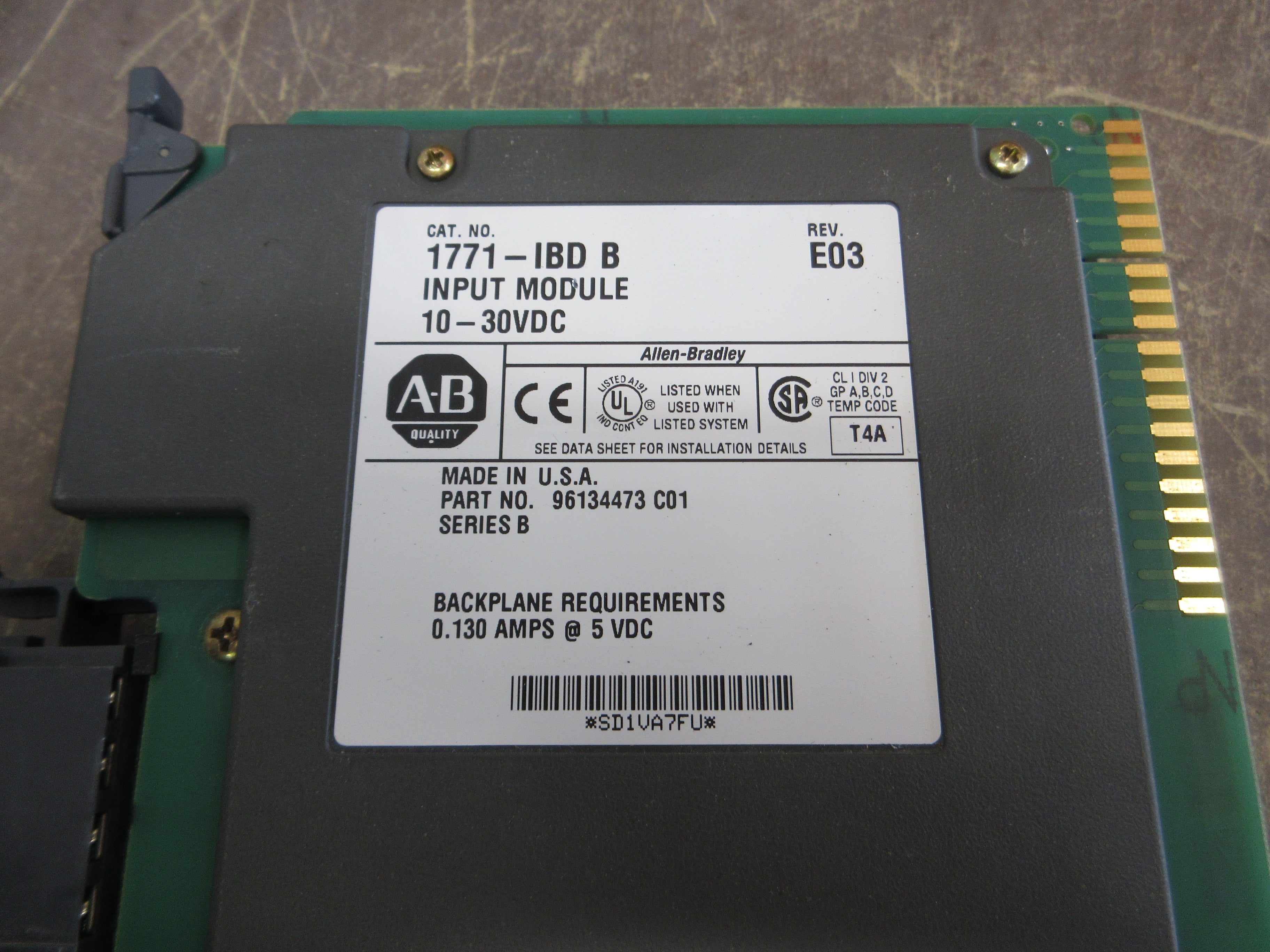 Allen-Bradley Input Module 1771-IBD Ser. B Rev. E03 10-30VDC *No Terminal Cover*