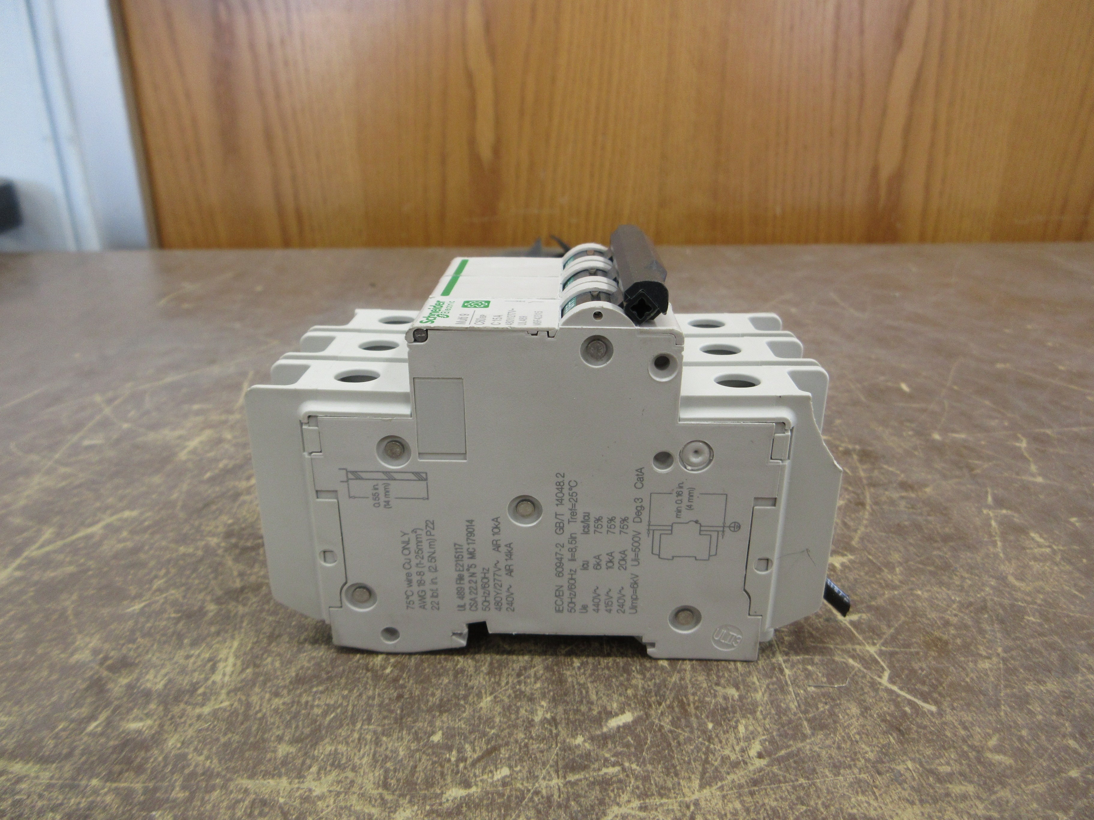 Schneider Electric Multi 9 Circuit Breaker M9F42315 15A 480Y/277V 3P Used
