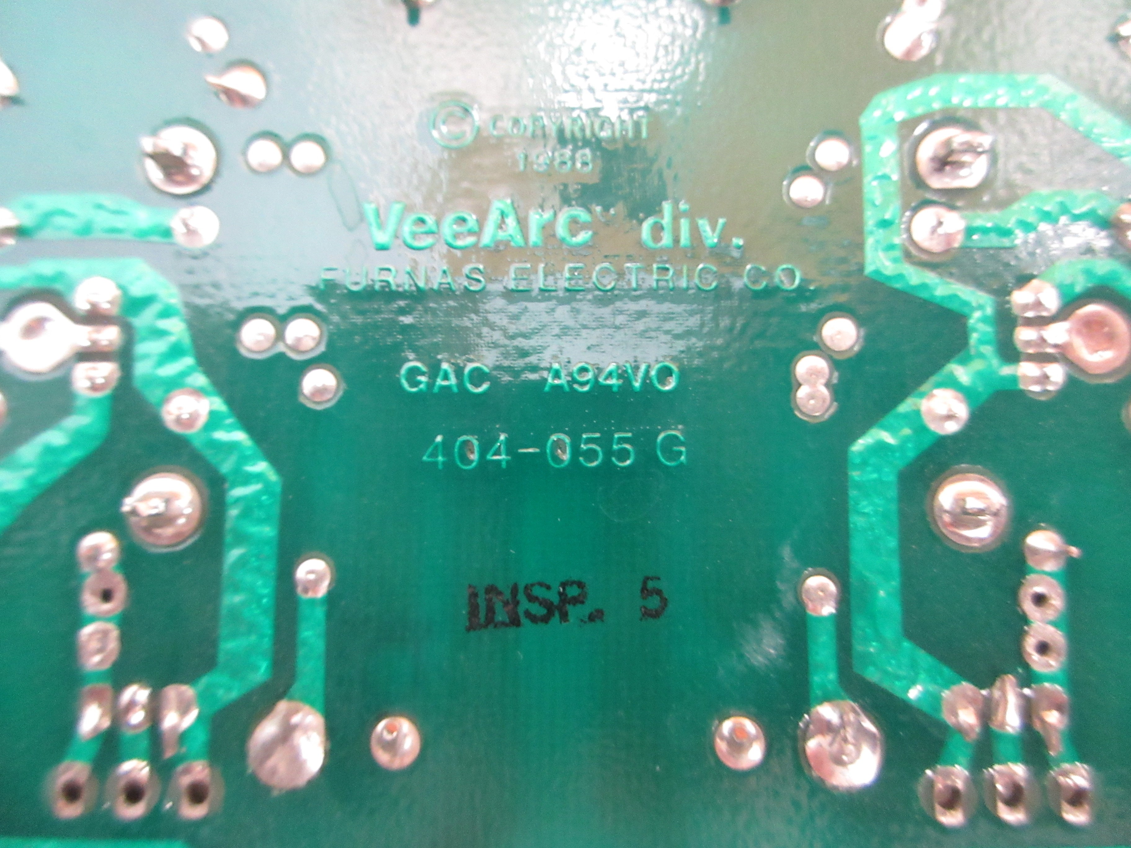Furnas Vee Arc Base Driver Board 404-055 G Used
