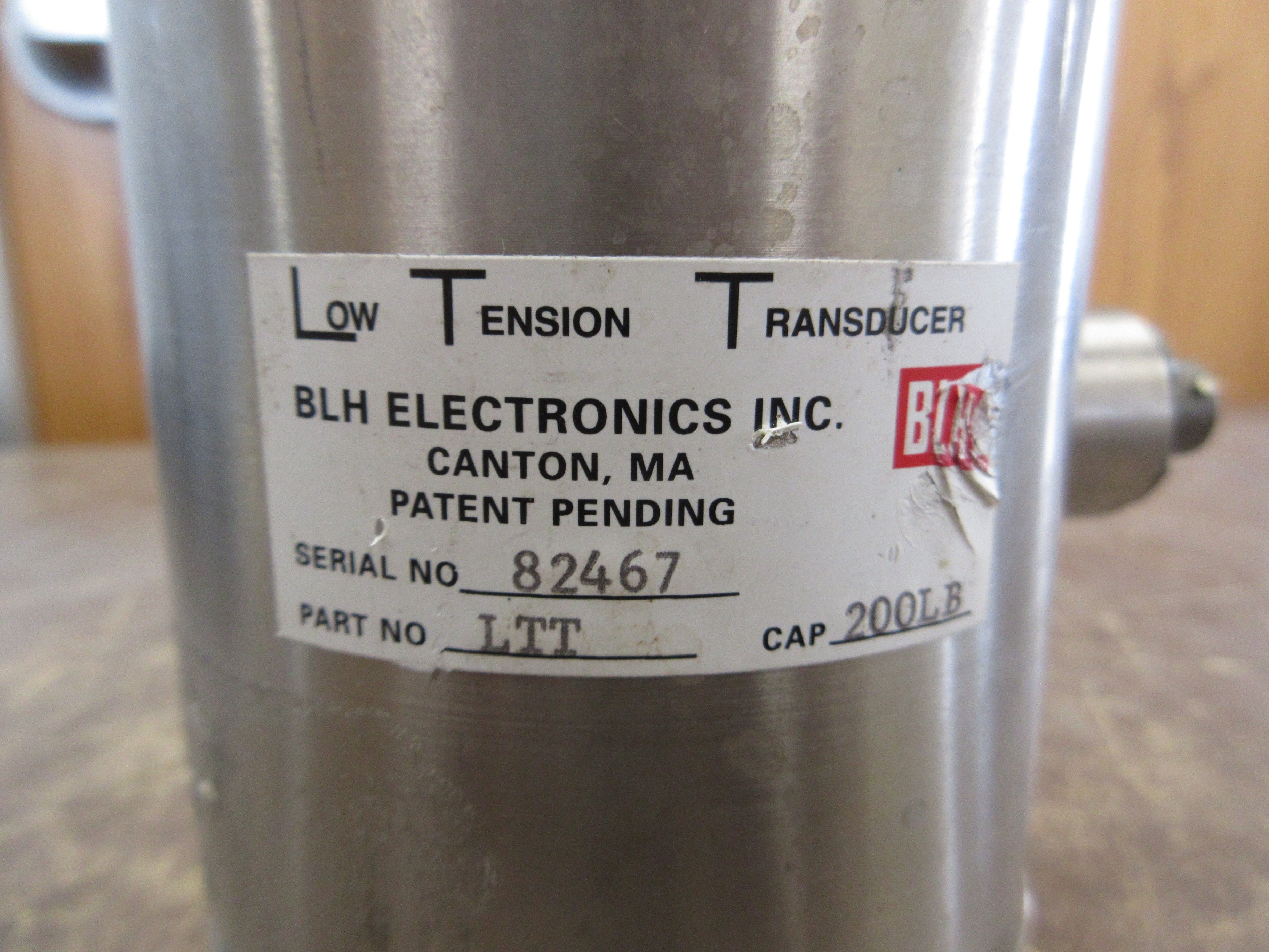 BLH Electronics Low Tension Transducer LTT 200lbs Capacity Used