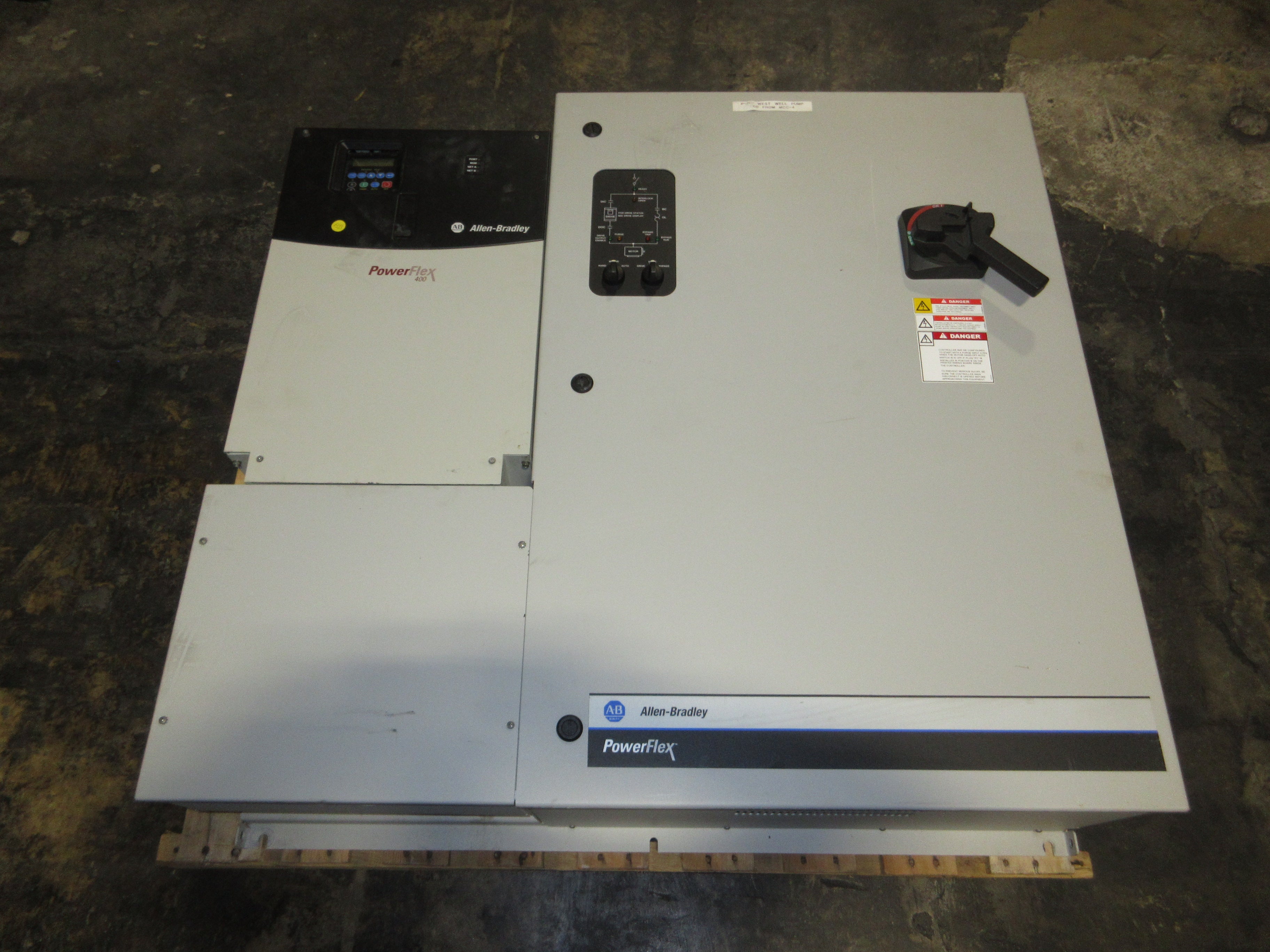 Allen-Bradley PowerFlex 400 AC Drive w/ Bypass 23C-D072A103NNBANN 50HP 3Ph Used
