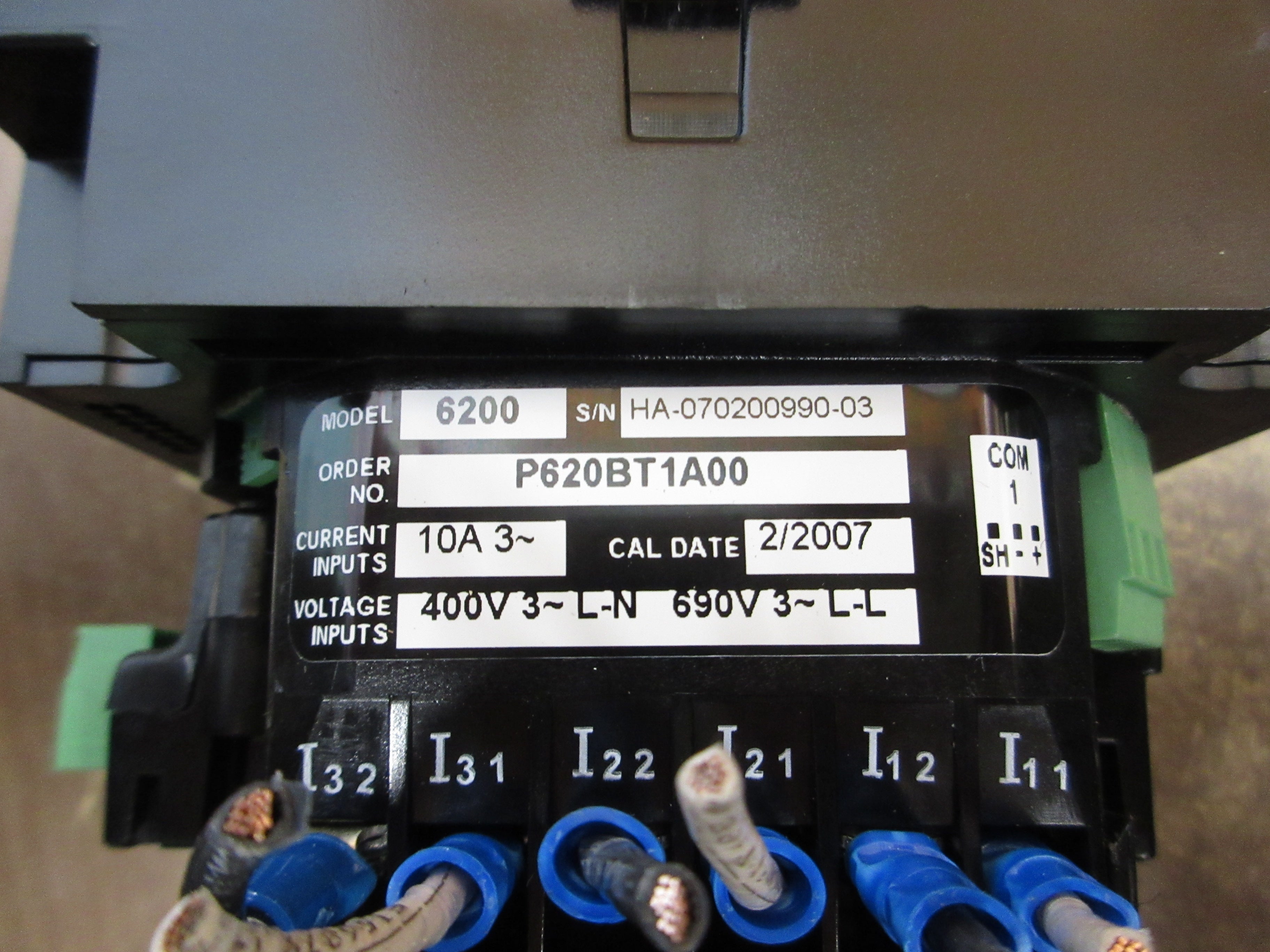 PowerLogic Ion Power Meter 6200 P620BT1A00 3Ph 400V L-N 690V L-L Used