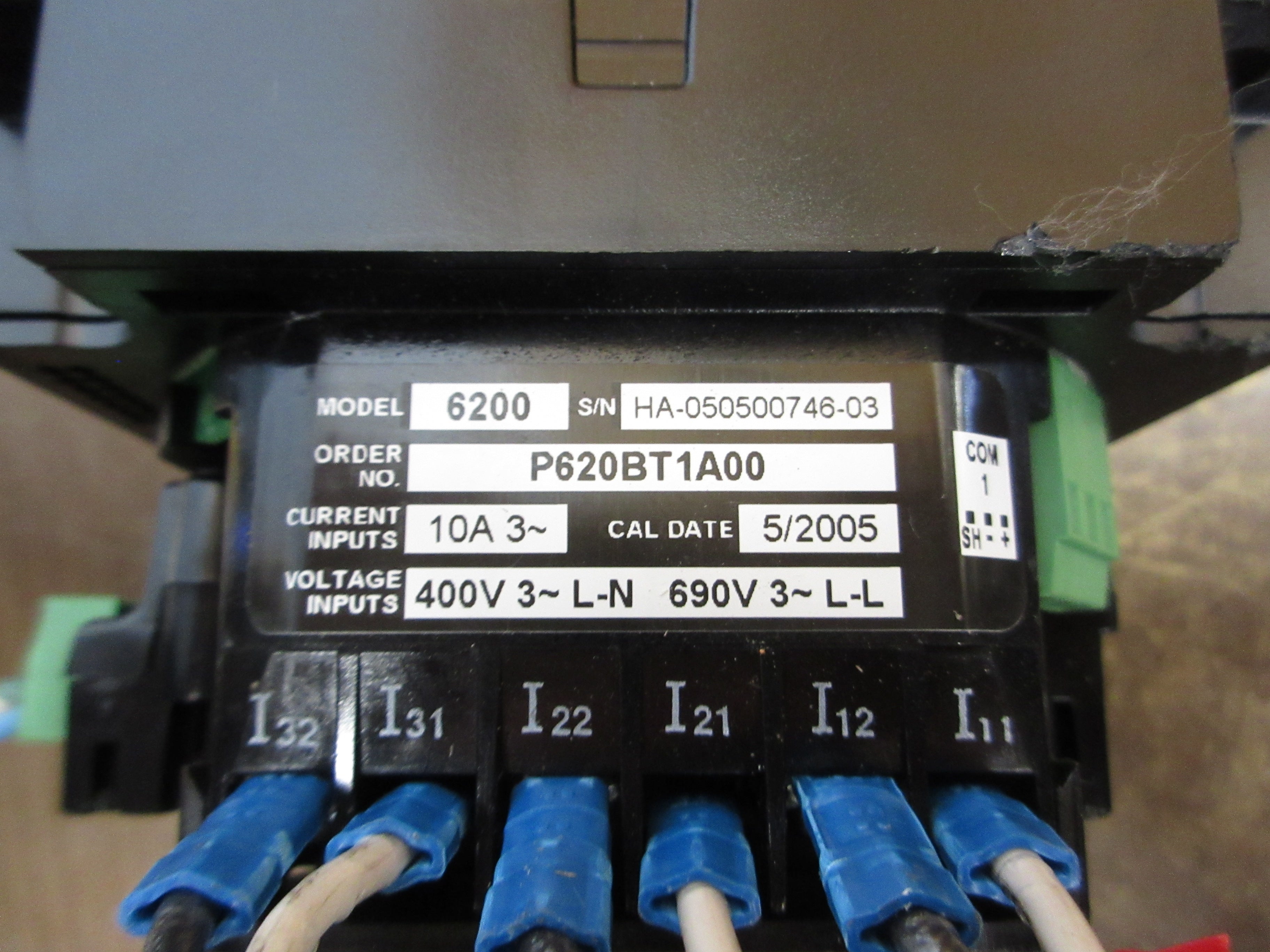 Power Measurement Ion Power Meter 6200 P620BT1A00 3Ph 400V L-N 690V L-L Used