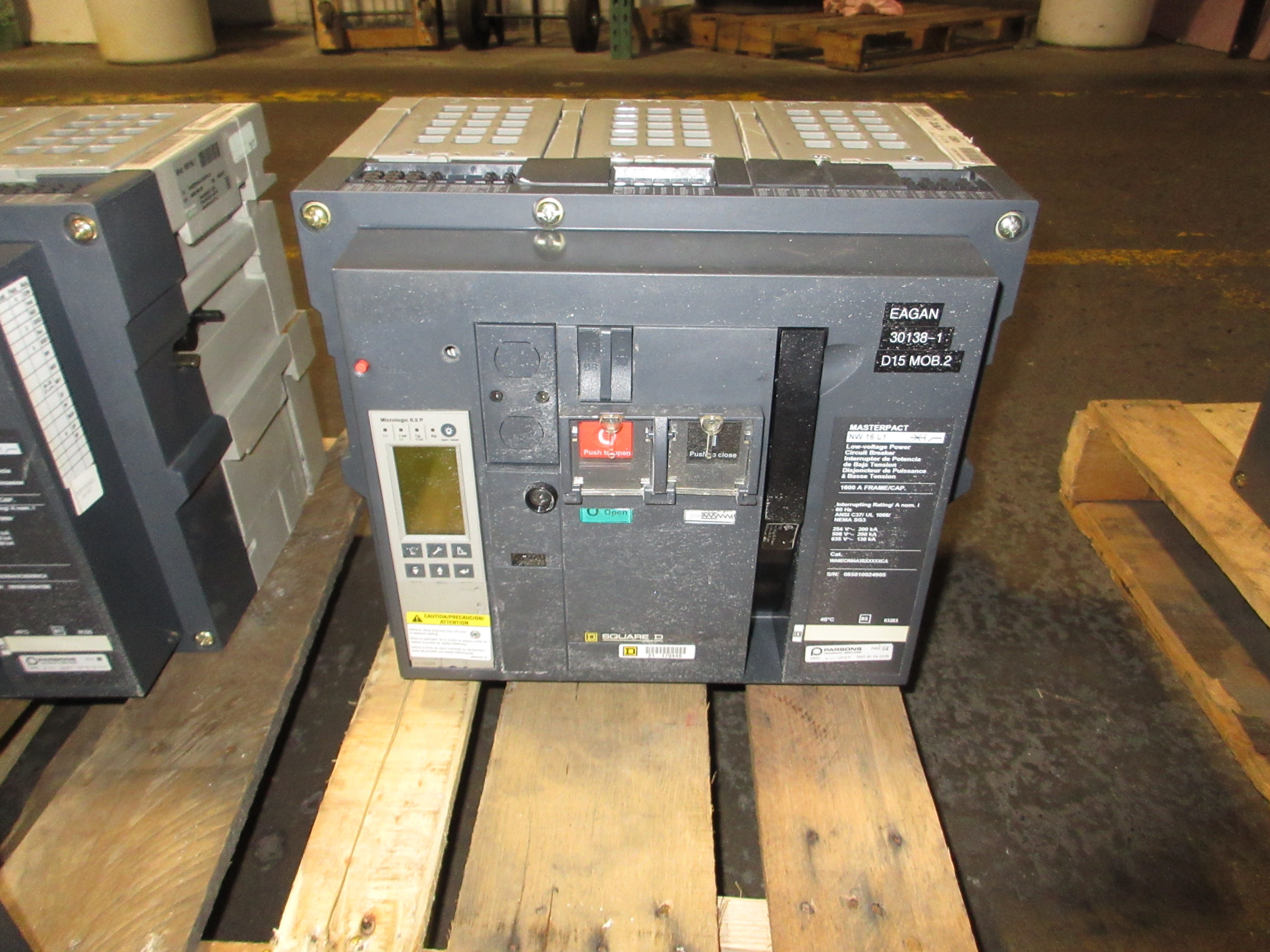 Square D Masterpact NW 16 L1 Circuit Breaker WA8ECR64A3SXXXXXCA 1600A Used