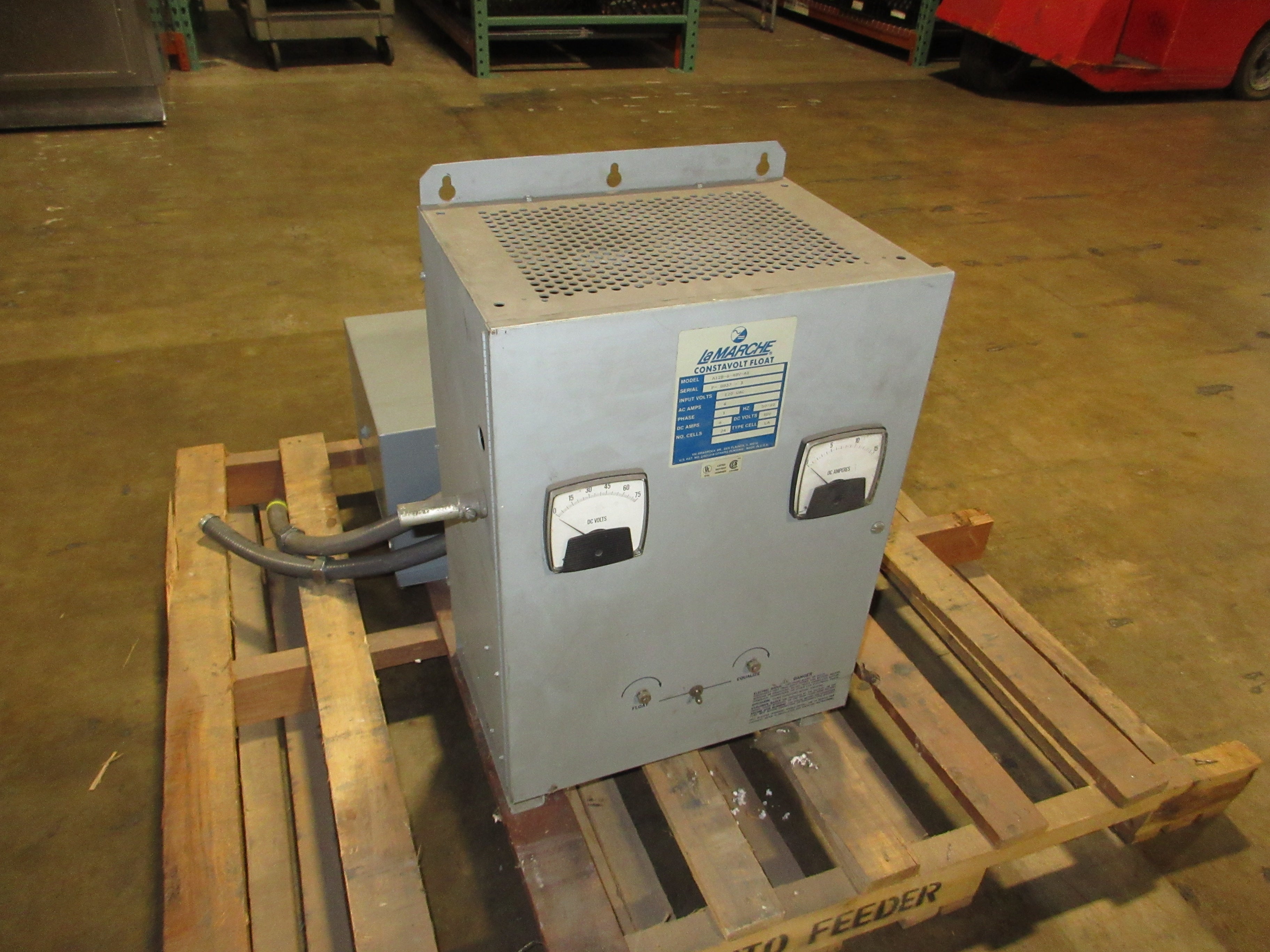 La Marche Constavolt Float Battery Charger A12B-6-48V-A1 Output: 48VDC 6A Used