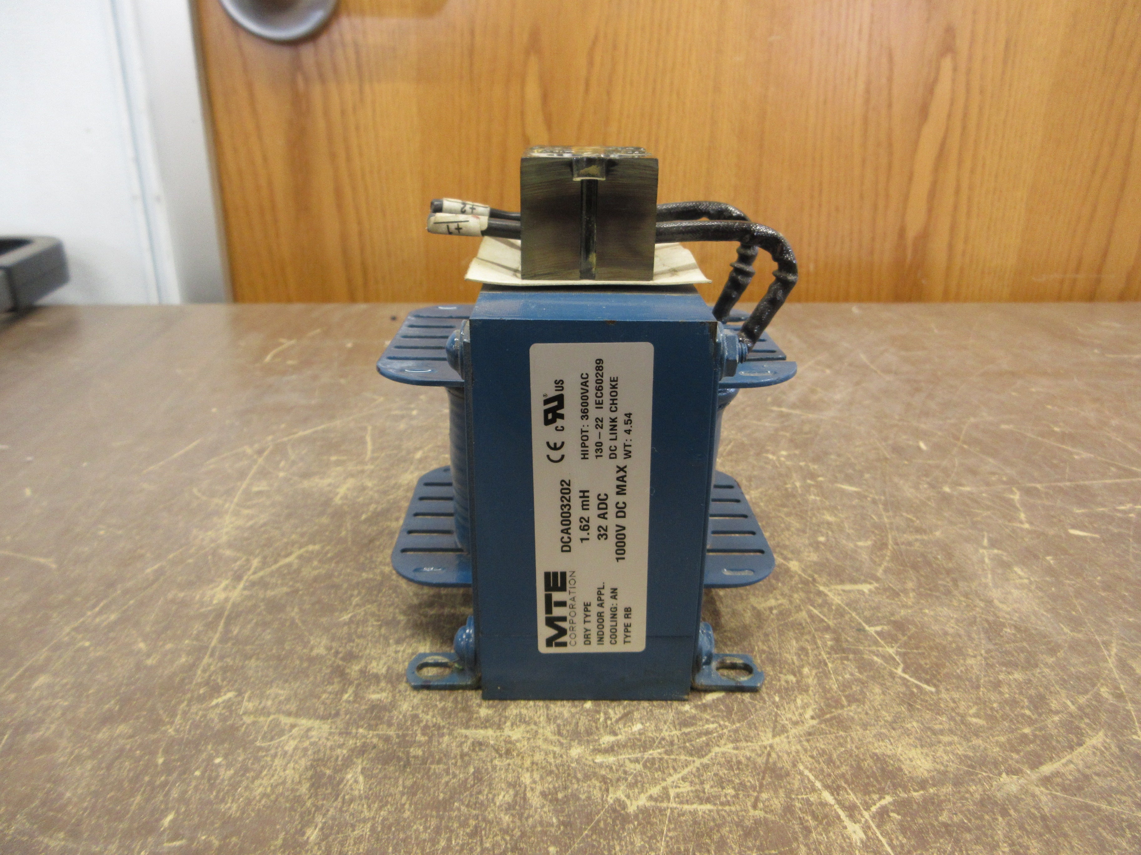 MTE DC Link Choke DCA003202 1.62mH 32 ADC 1000 VDC Used