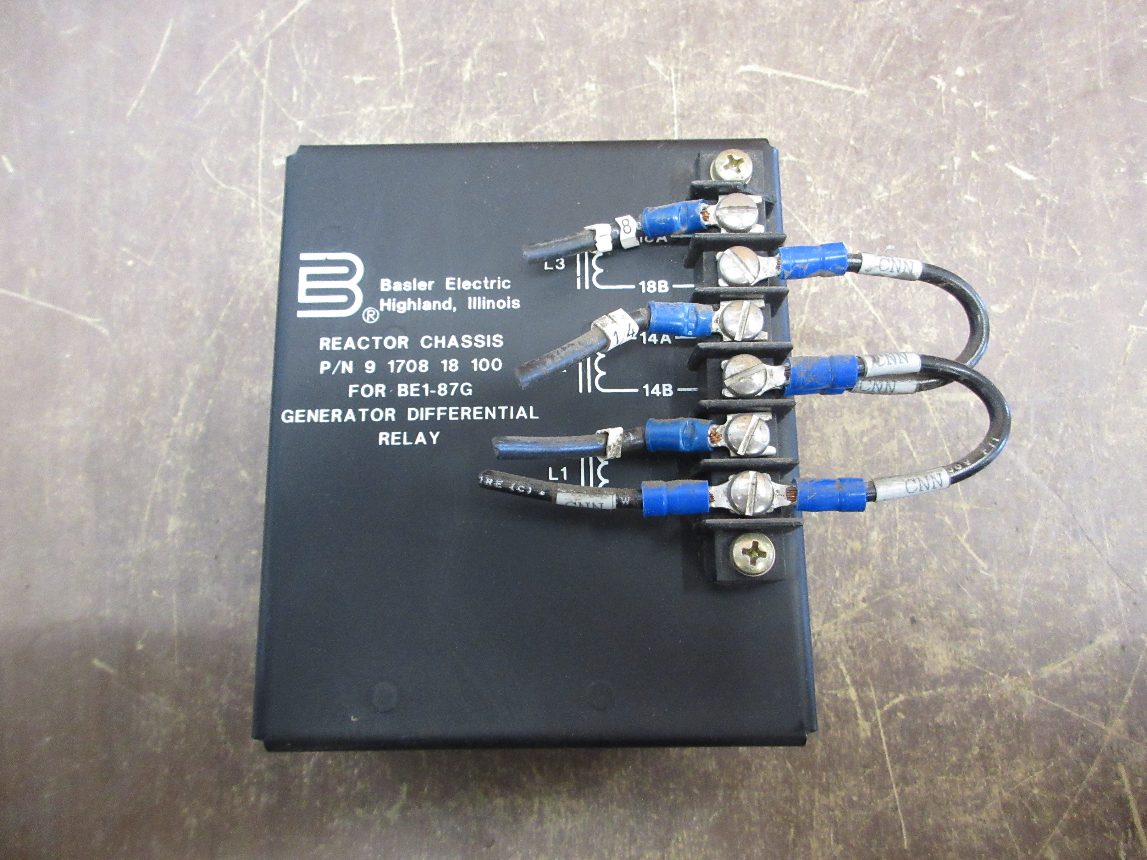 Basler Electric Reactor Chassis 9 1708 18 100 For BE1-87G Relay Used